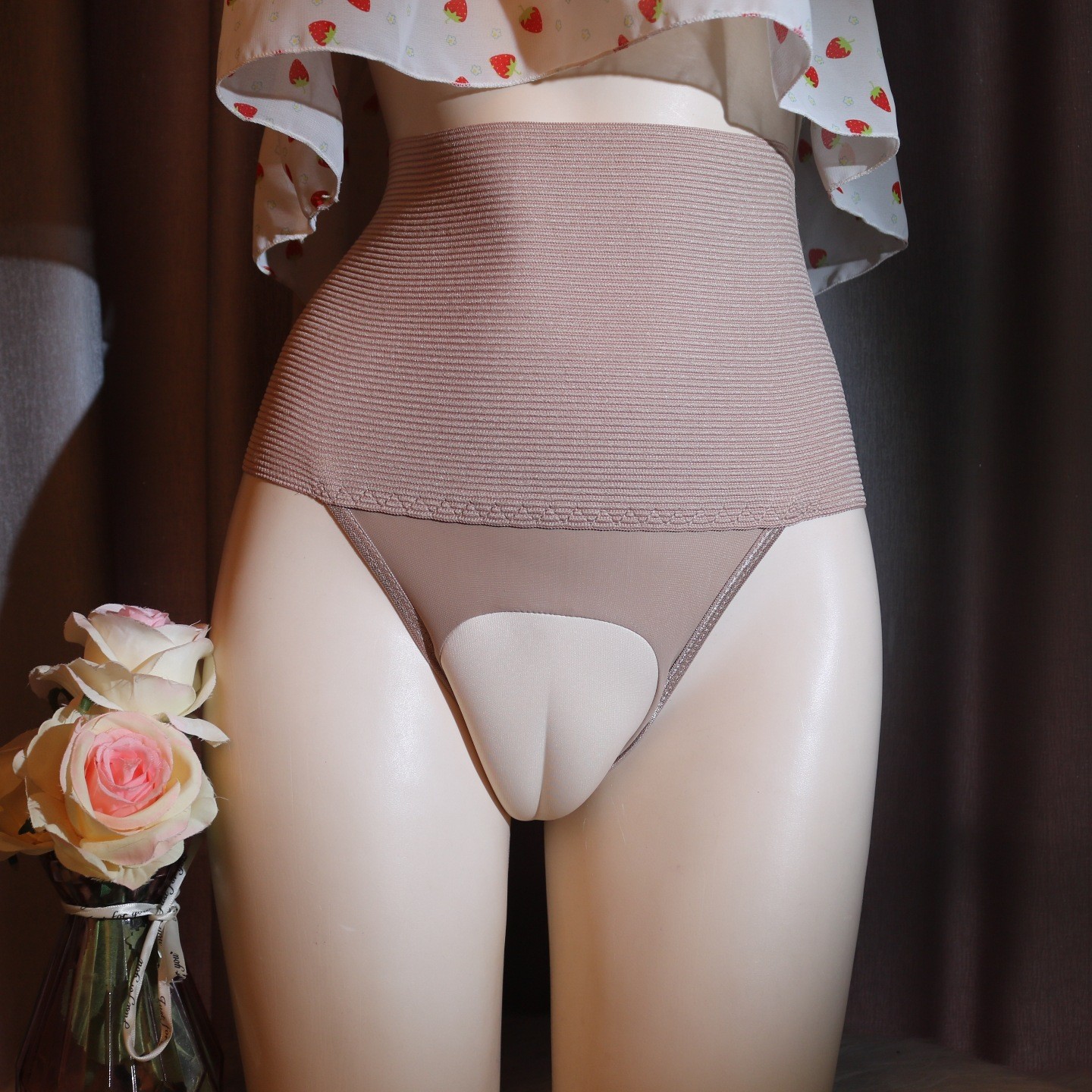Crossdresser High Waist Control Briefs Tuck Panties Shapewear 1Pc