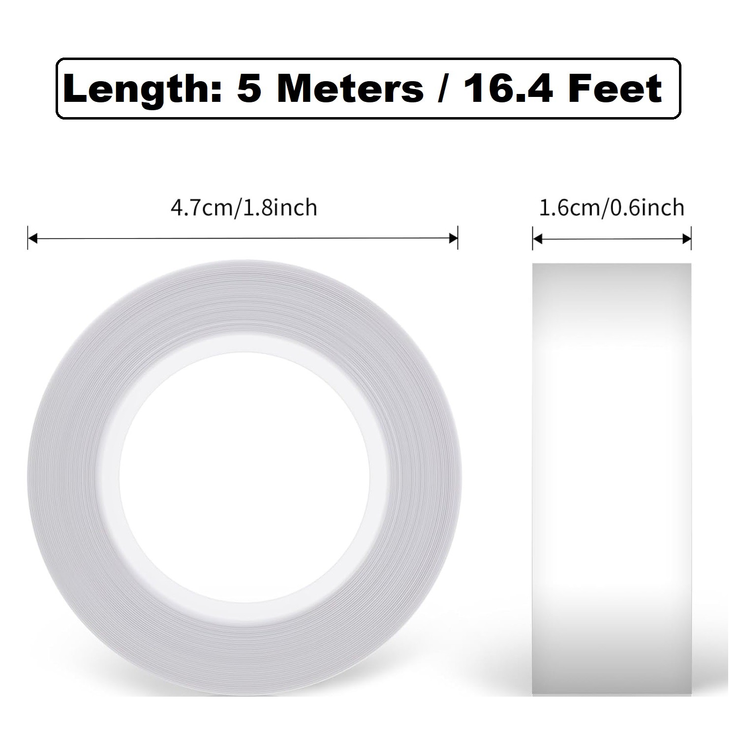 2× Double-Sided Body Tape Roll Waterproof & Sweatproof Strips for Cloth Dress US