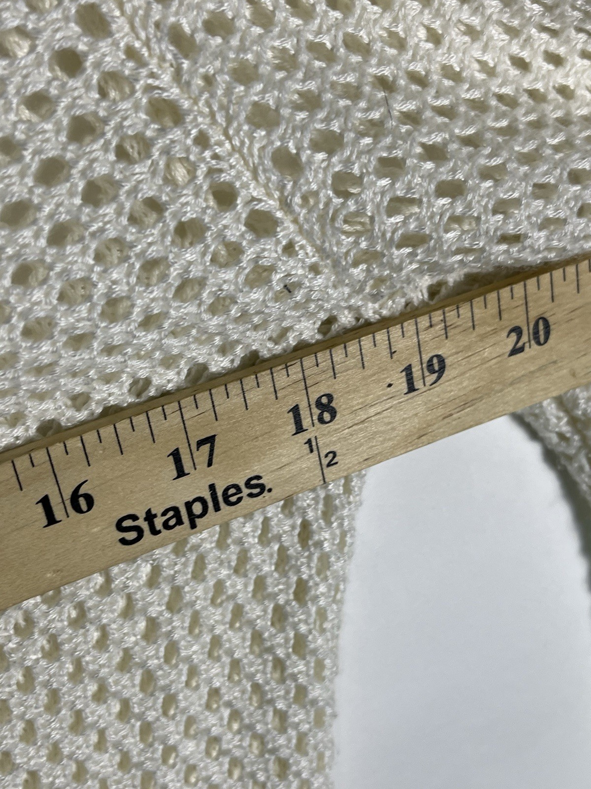 Apt 9 Open Knit Crochet Lace Detail Pullover Soft Light-Weight Sweater Ivory Med