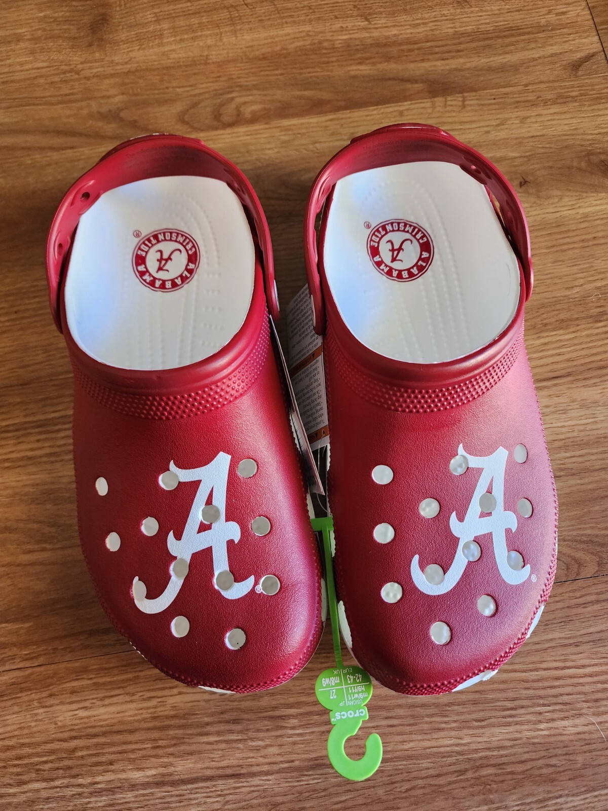 Crocs University of Alabama Classic Clogs for Men and Women 9M/11W Crimson Tide