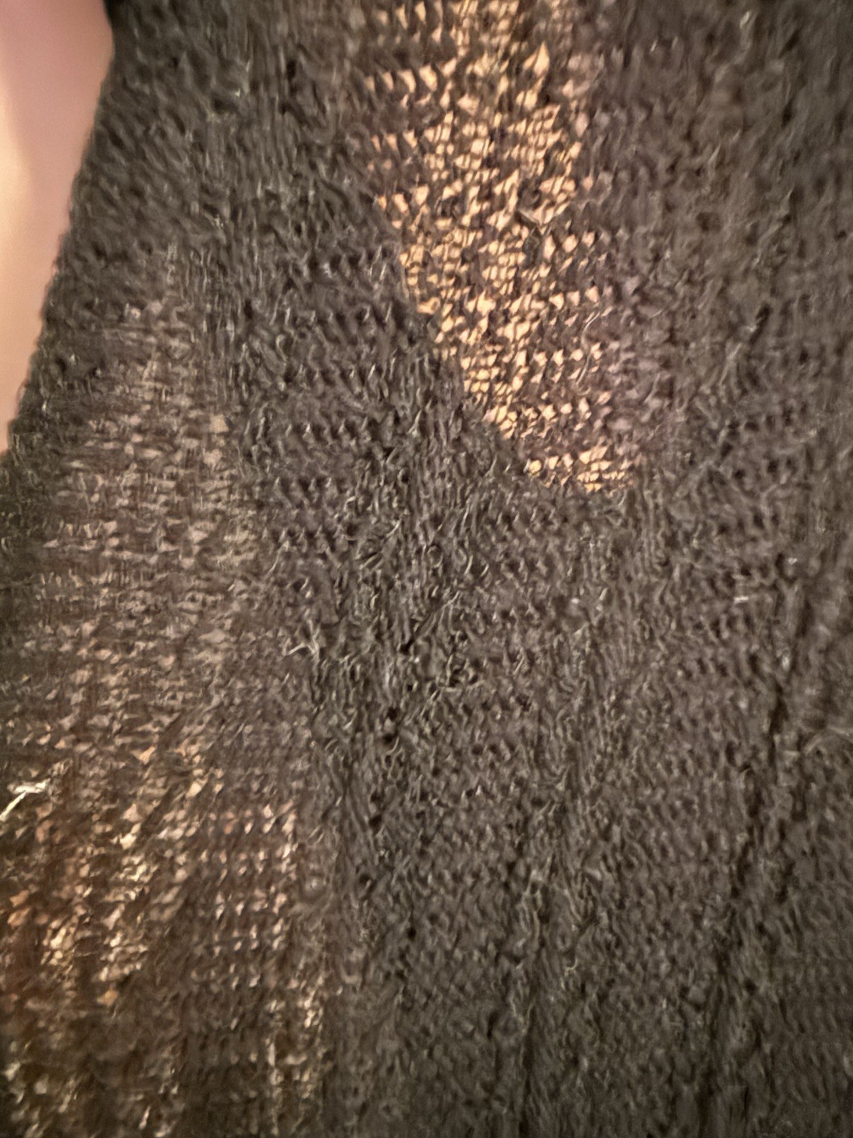 American Eagle Outfitters Black Lace Knit Racerback Tank Top, Women’s XS