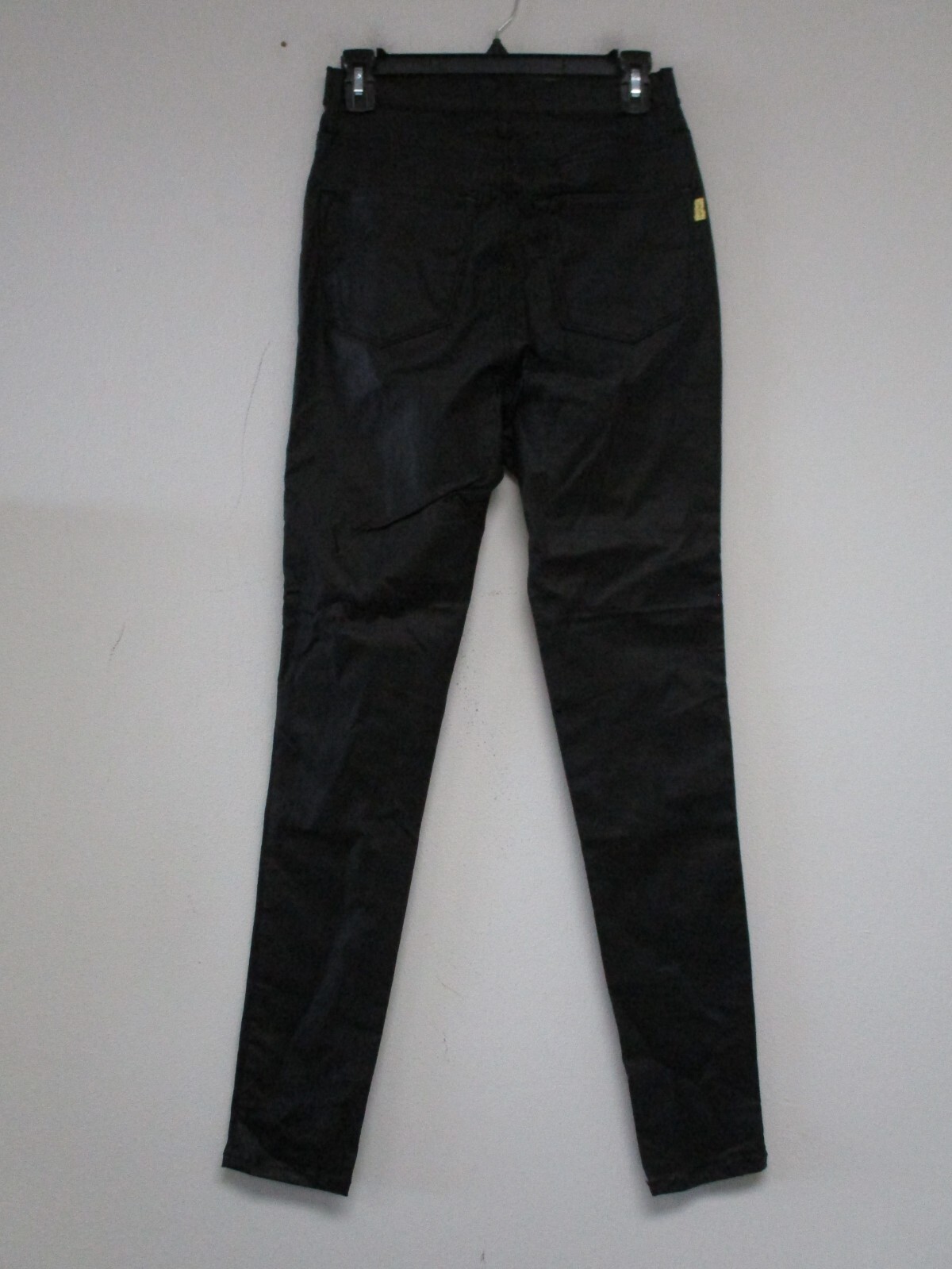 Vibrant MIU Jeans Women’s Size 11 Black Faux Leather Nylon Skinny 29×30 p1609