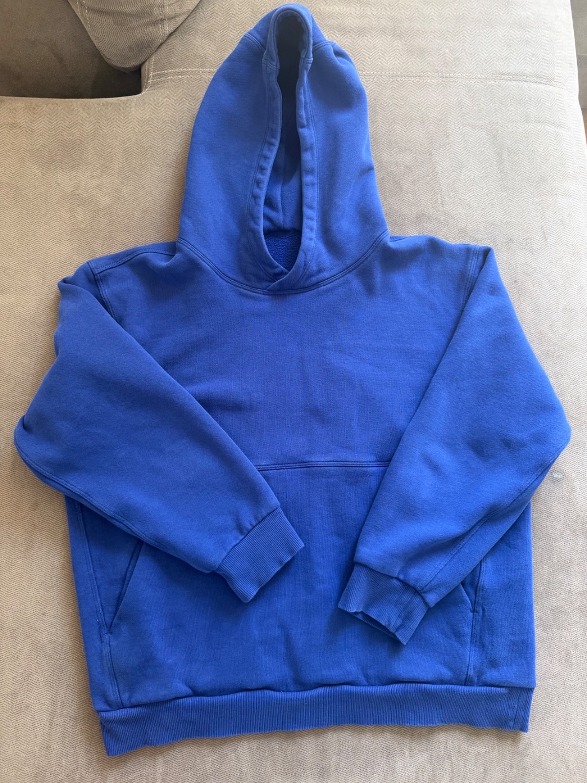 Lululemon Steady State Hoodie Mens M Blue Fleece Pullover Sweatshirt Pocket
