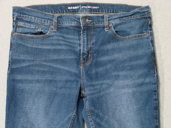 TD11424 **OLD NAVY** STRAIGHT LEG JEANS 34×34 (msr 38″x33″) DARK BLUE