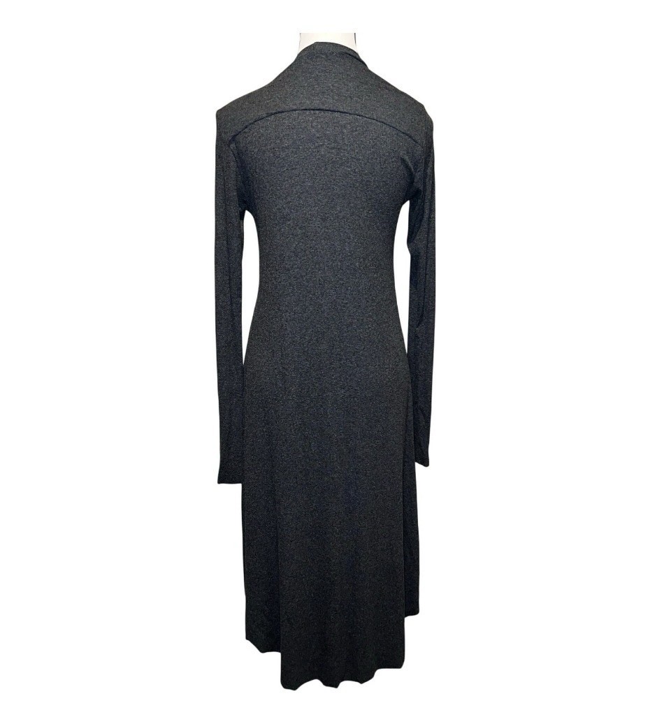 Joah Brown Soleil Ash Gray Ribbed Open Longline Cardigan Duster One Size USA Ad7