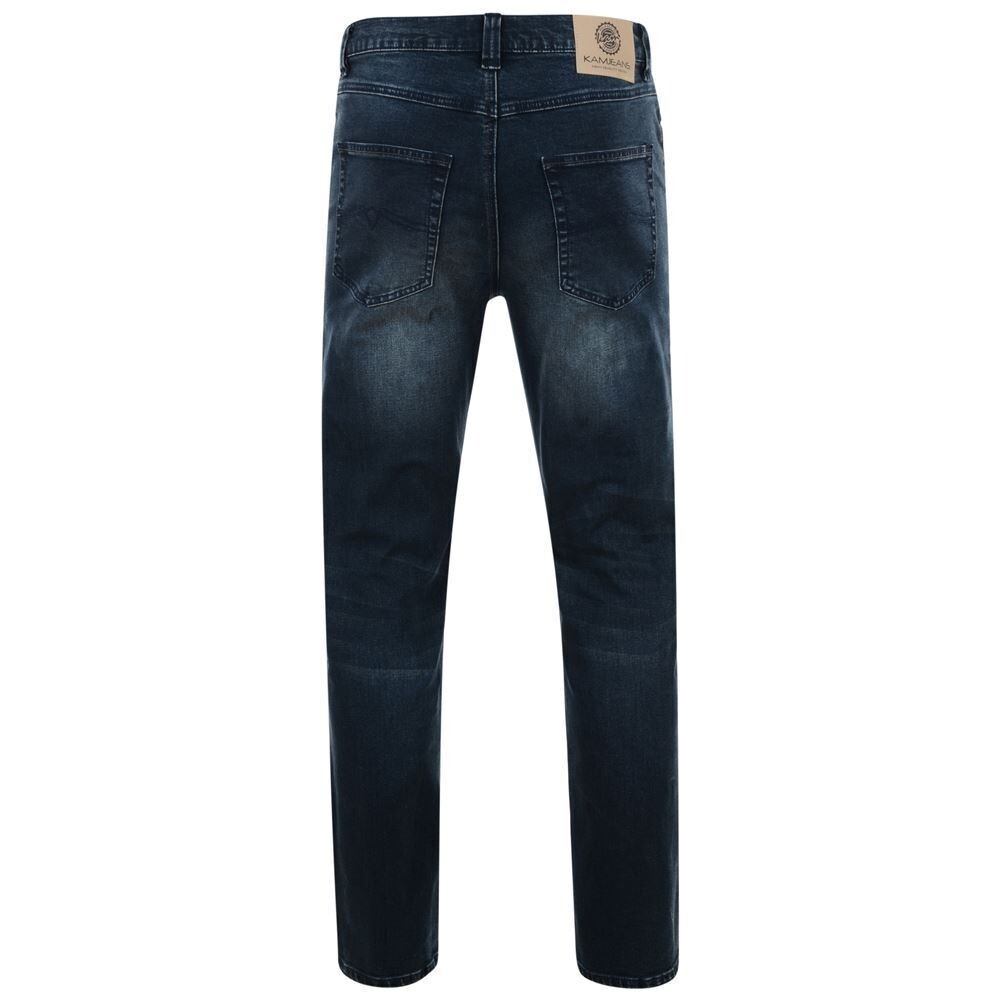 KAM Men’s Extra Tall Stretch Dark Wash Jeans (Aron) in Waist 32 to 48 Inches,L38