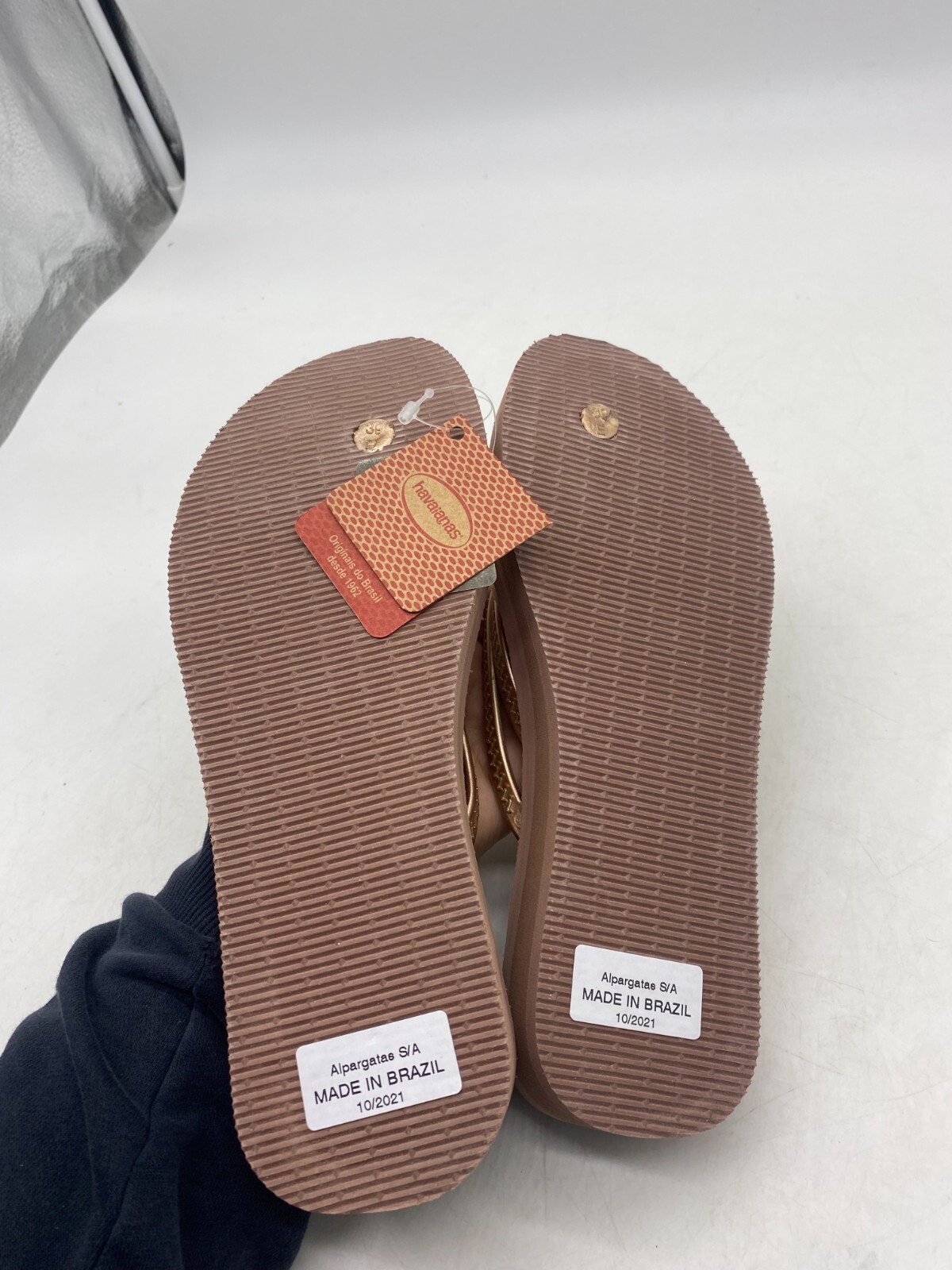 Havaianas Cappuccino Wedge Flip Flops Women’s Sz 39 BR / 9.5 US