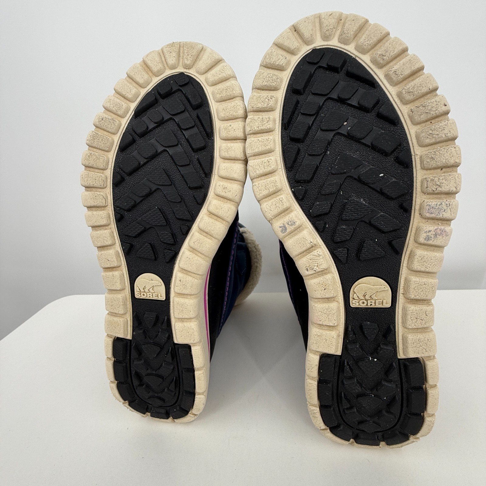 Sorel Winter Ankle Boots Womens 7.5 Cozy Carnival Nylon Snow Waterproof Navy