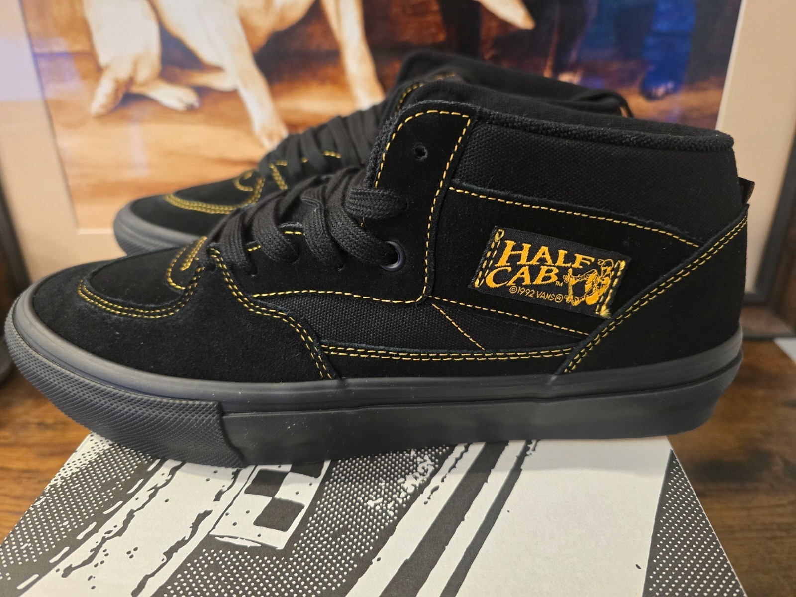 Vans Skate Half Cab Black Mustard VN0A5FCDBLN Men’s Size 12 US Shoes NEW SKATE