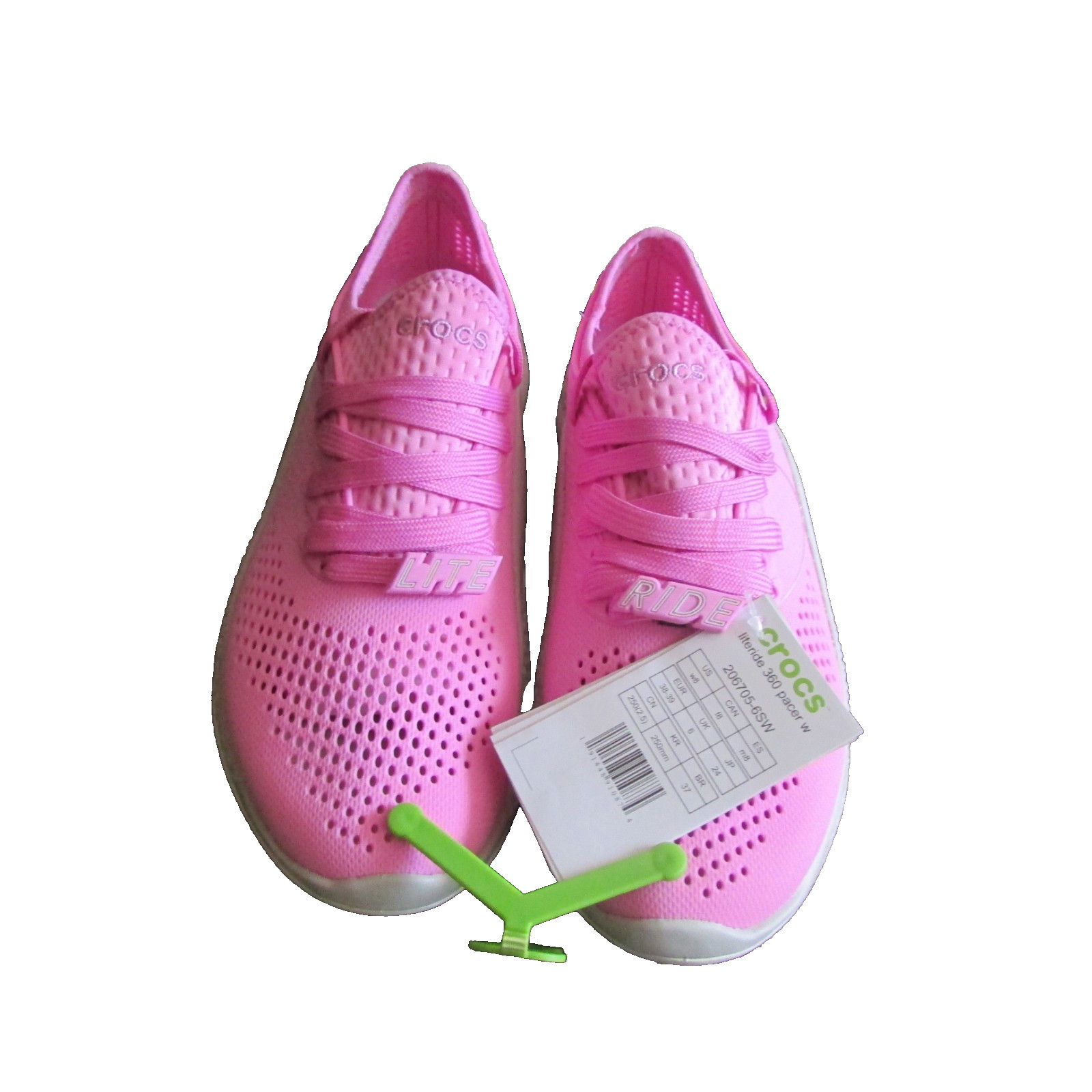 *Woman’s CROCS LITERIDE 360 Pacer Sneaker, Water/ Walking Shoes. Pink. 7, 8 or 9