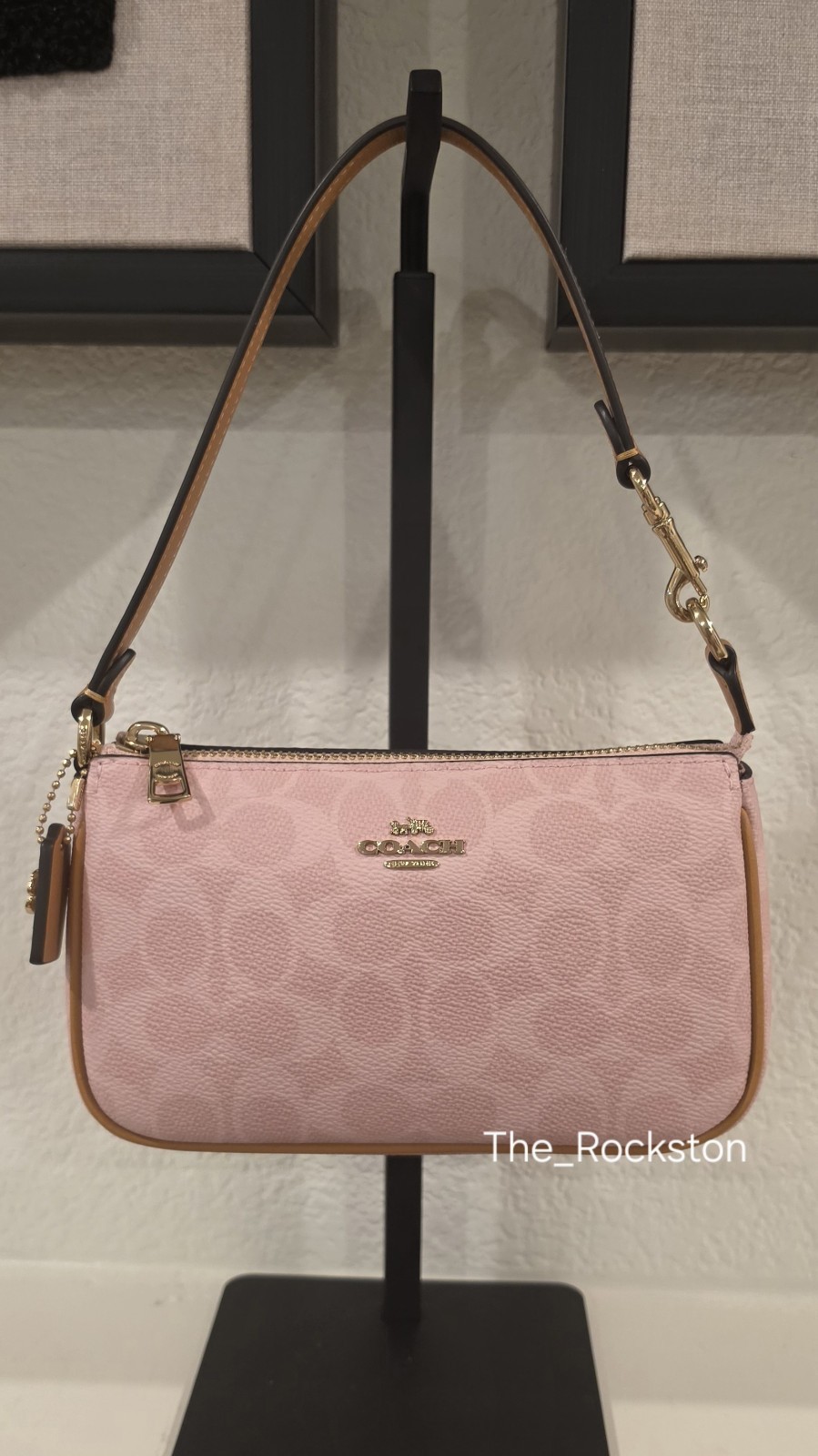 NWT Coach Nolita 19 Signature Canvas in Gold Powder Pink – CDW31
