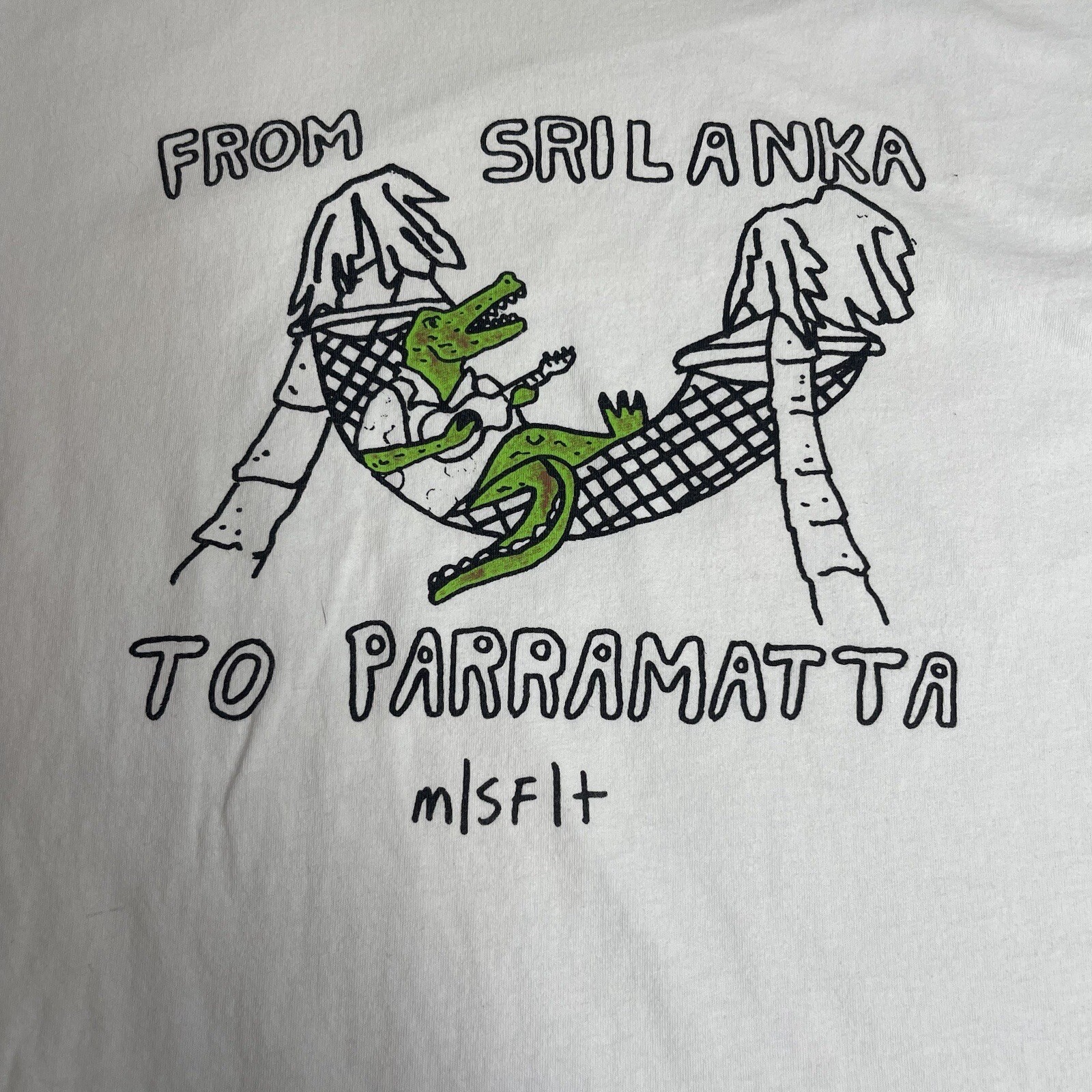 Misfit Mad Minds Graphic T Shirt From Sri Lanka to Parramatta Mens Large White
