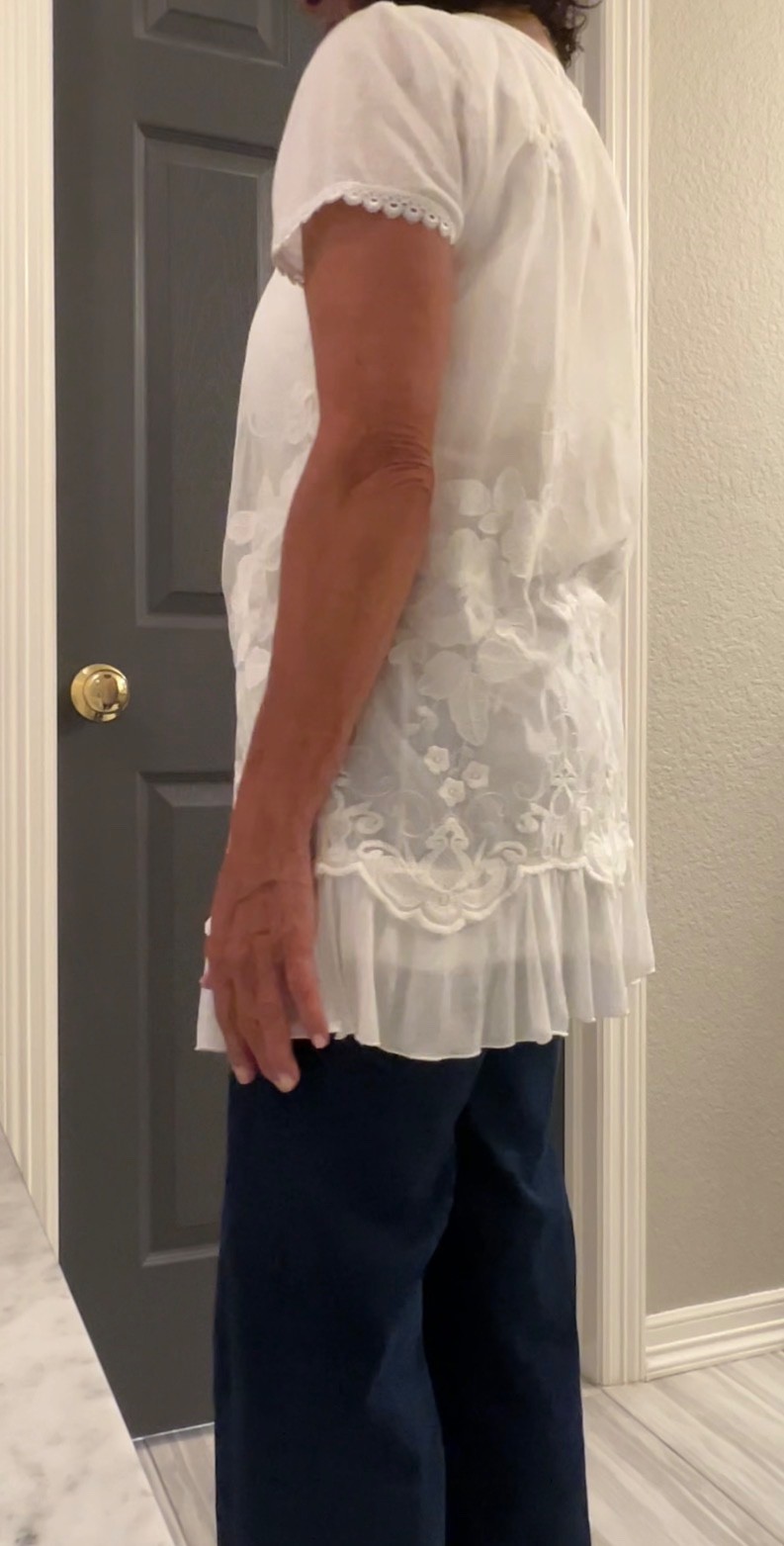 Sundance Catalog Sz SMALL White Laurentide Lace Tunic Short Sleeve Excel COND