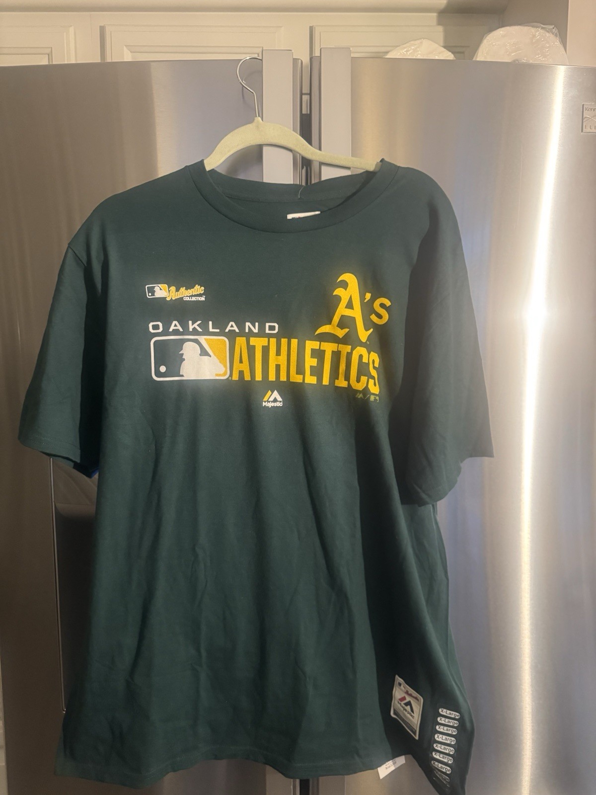 NEW Oakland Athletics Majestic T-Shirt Mens XL Green MLB A’s Tee