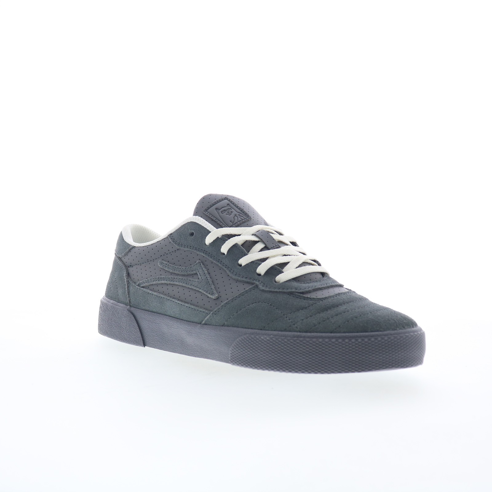 Lakai Cambridge Mens Gray Suede Lace Up Skate Inspired Sneakers Shoes