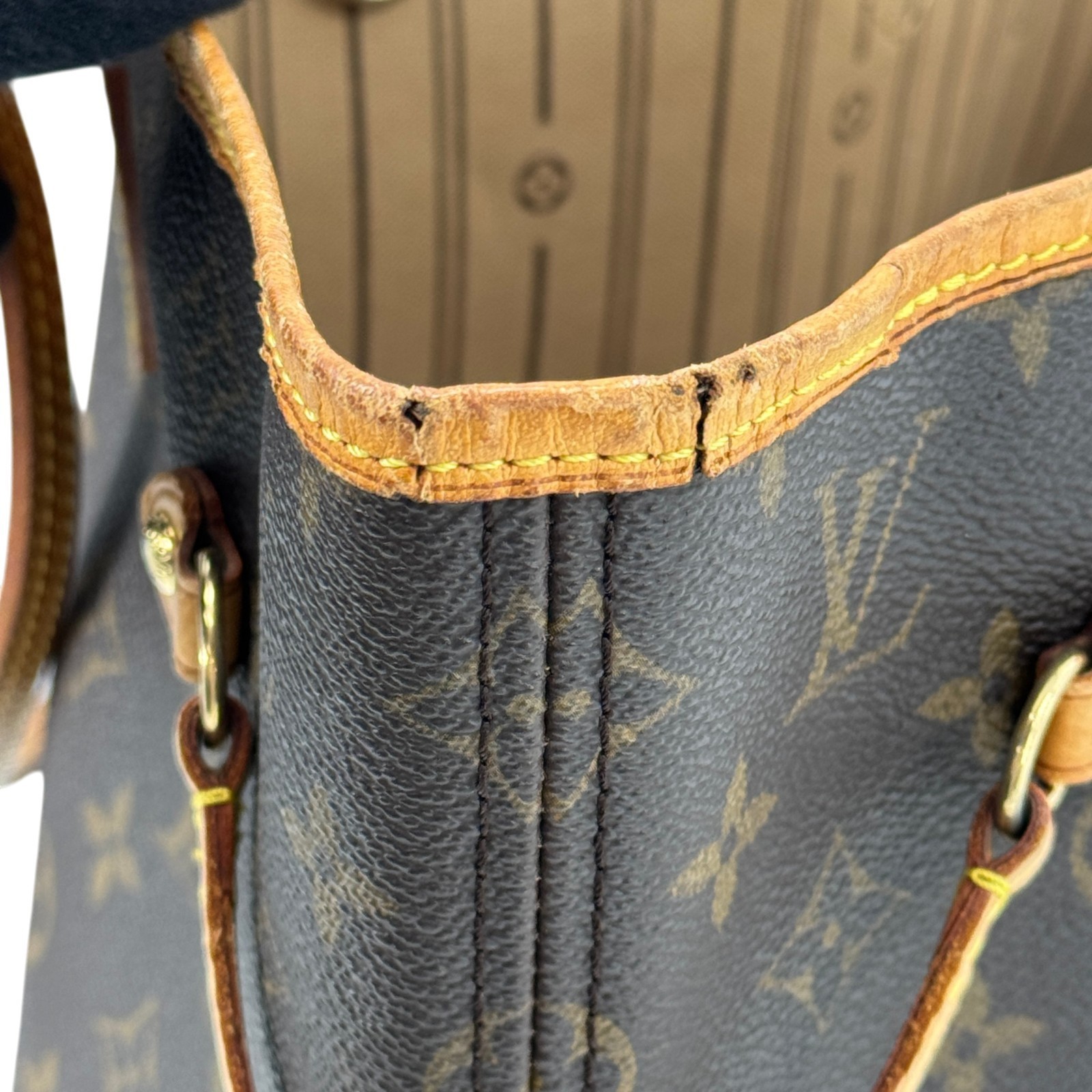 LOUIS VUITTON Neverfull MM Monogram Canvas Brown Women Shoulder Tote Bag M40156