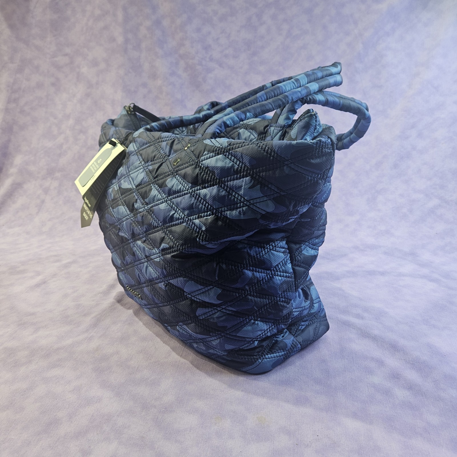 NWT “Baggallini Quilted Tote” Multicolor Tote Bag, Various Shades Of Blue, READ