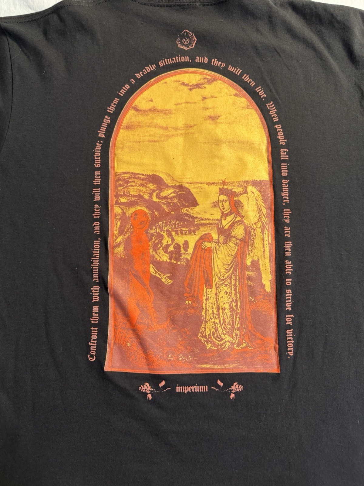 Empyre Crew Neck Short Sleeve Graphic T Shirt Mens Size Extra Large XL Black