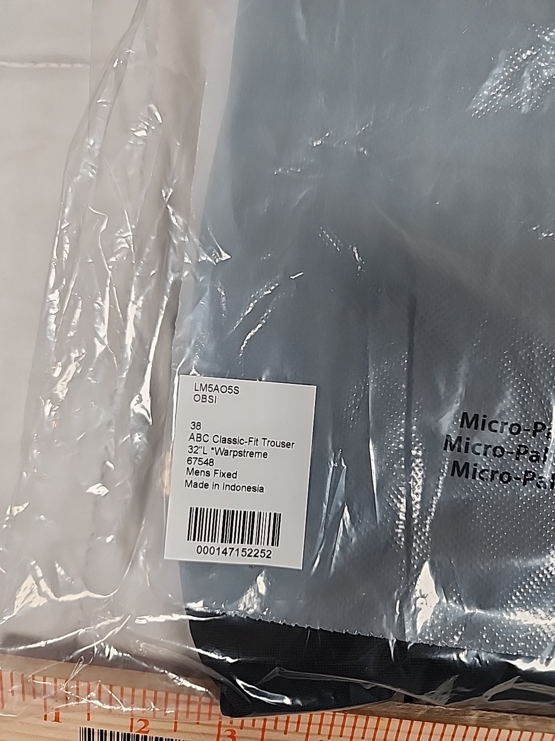 38×32 Lululemon ABC Trouser Classic Fit Warpstreme Men’s Pants Color Obsidian