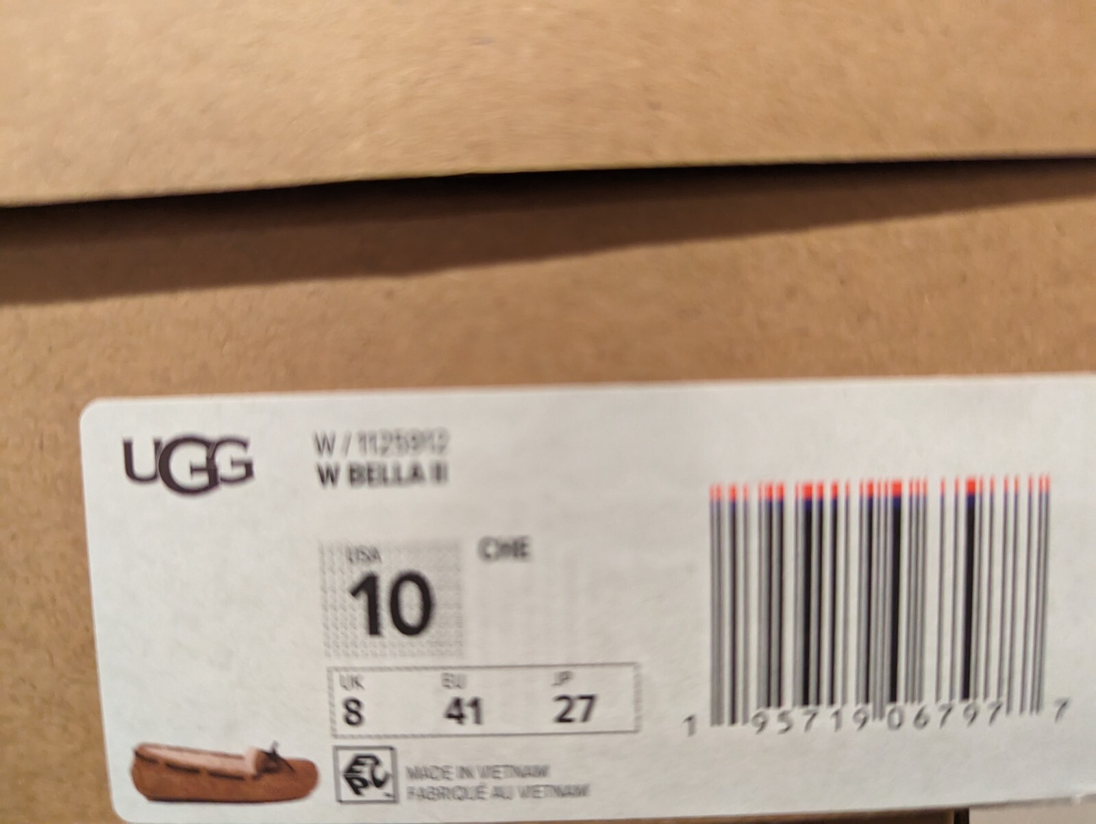 Ugg Australia Womens Bella II moccasin Size 10 NIB