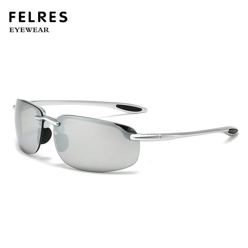 Men Oval Classic Sunglasses Retro Half Frame Outdoor Driving Riding Glasses New