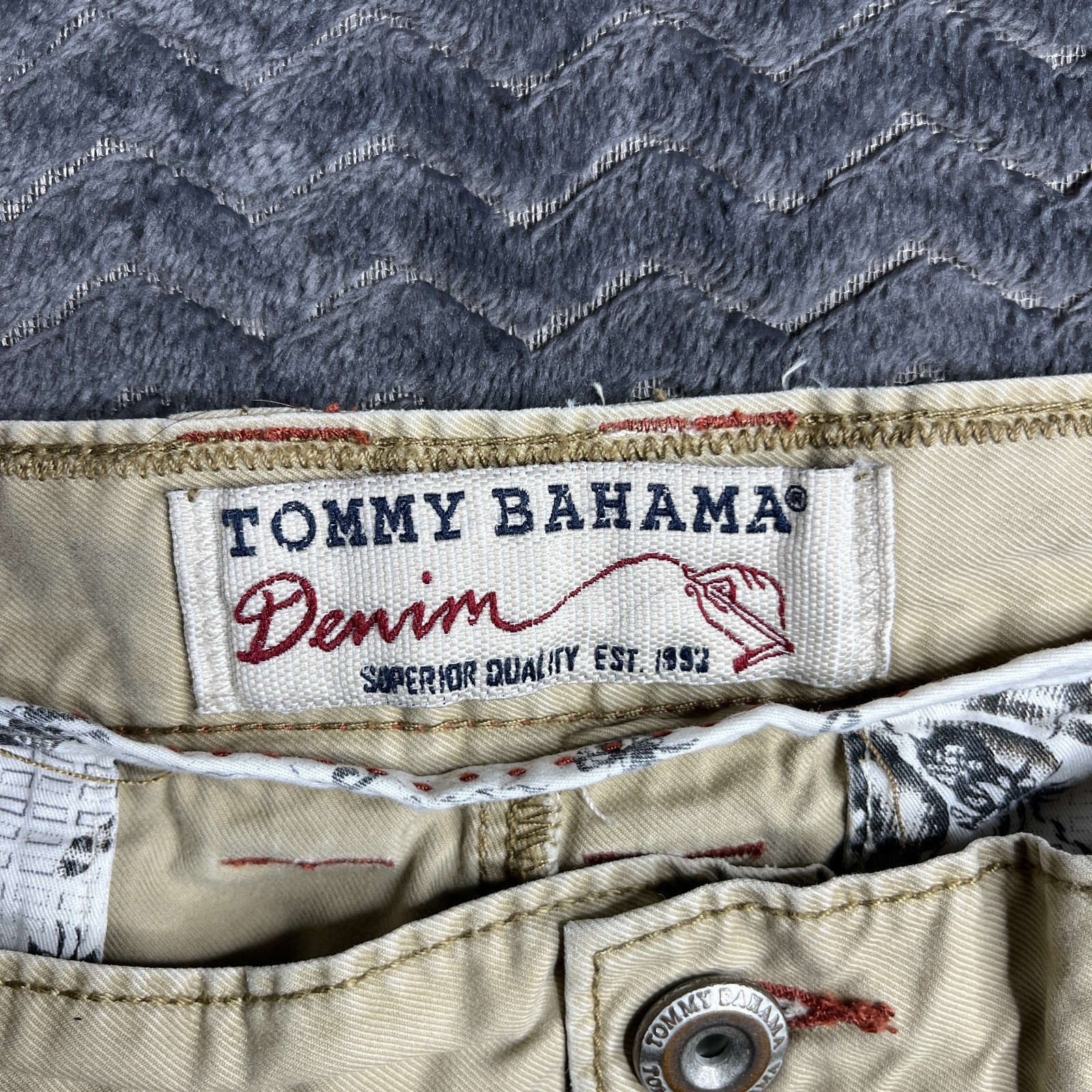 Tommy Bahama Jeans Pants Men’s 42/32 Beige 52% Cotton 48% Linen Rn