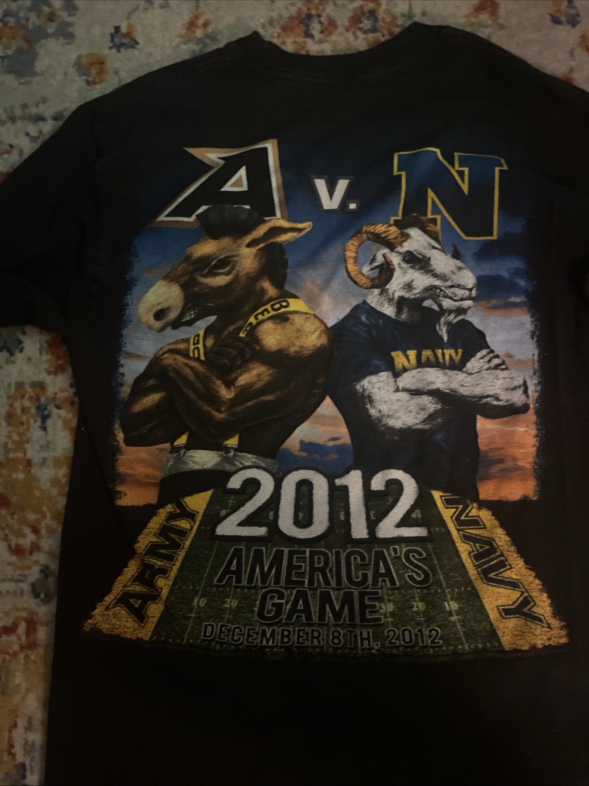 VTG Army Vs Navy Football 2012 Philadelphia PA T Shirt LS College T Sz M