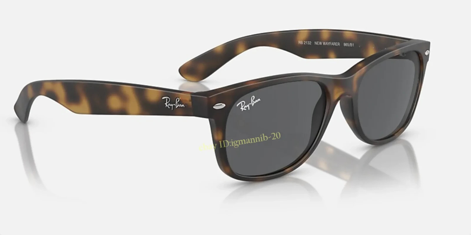 RayBan RB2132 New Wayfarer 55mm Matte Havana Dark Grey UV400 Sunglasses