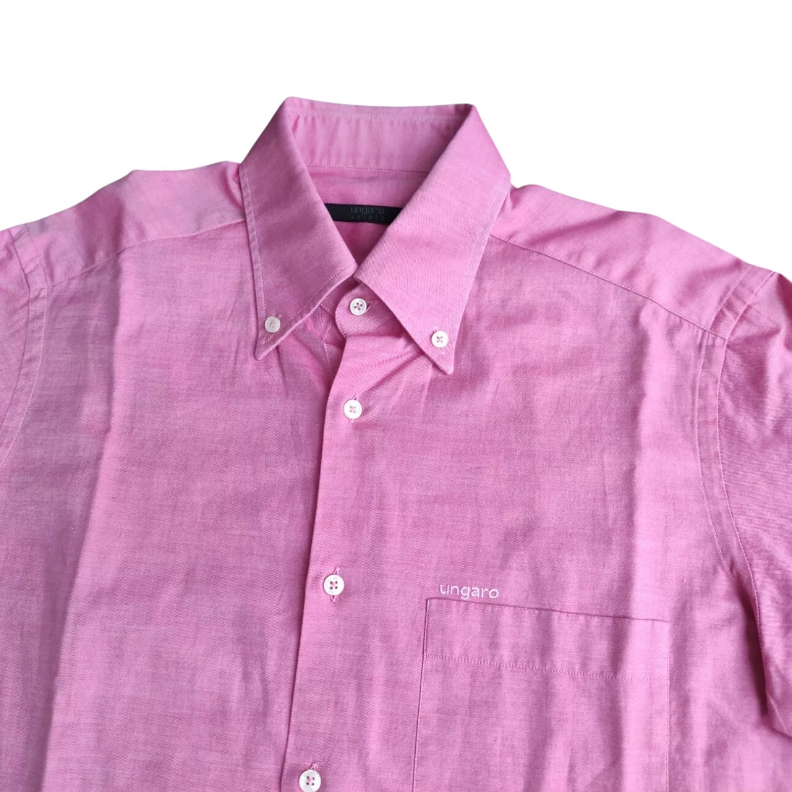 Hungarian men’s pink solid color shirt made in Italy size 39/15.5