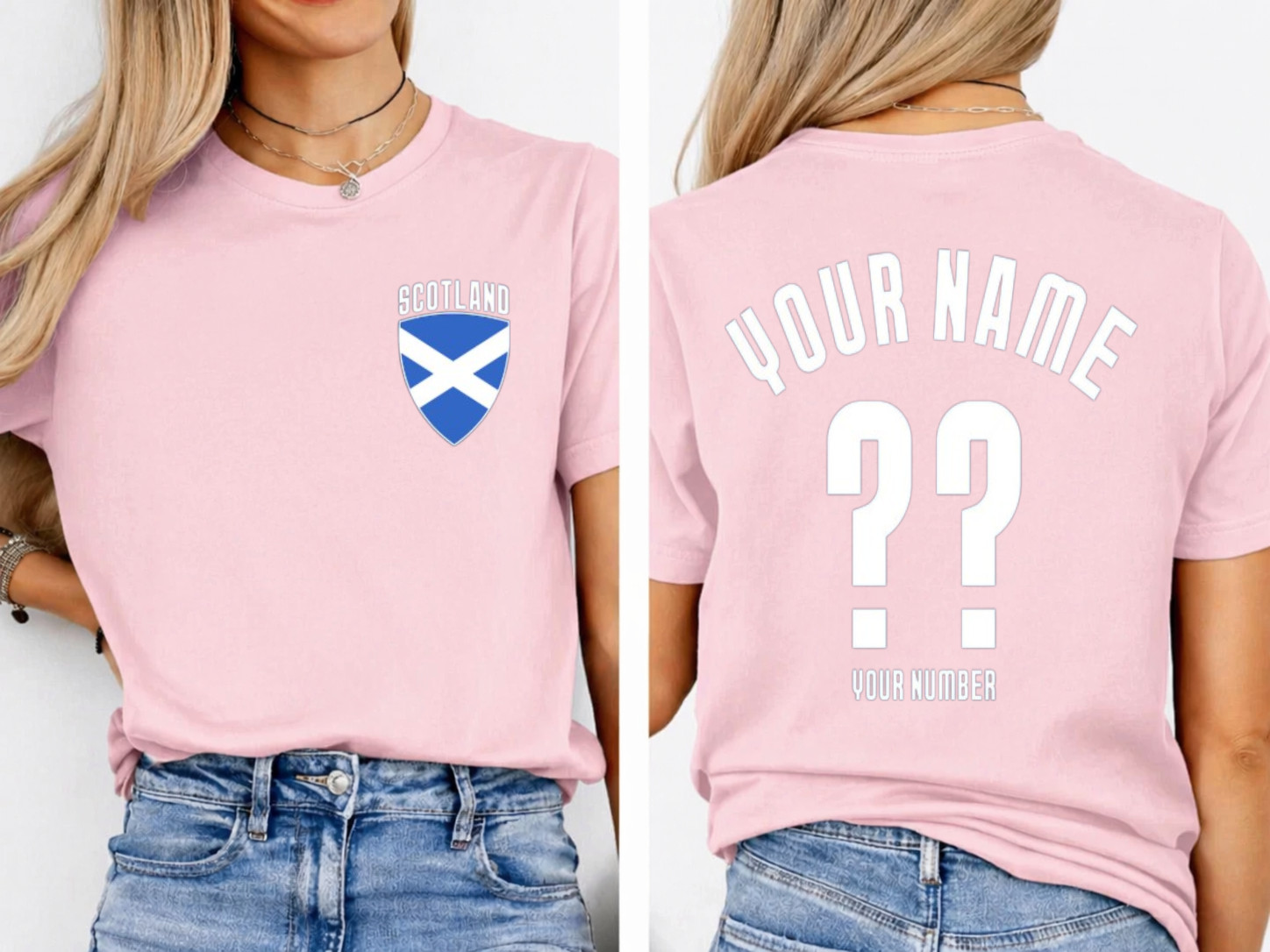 Scotland Personalized World Cup 2026 Double Sided Name Number Gifts Fan T-Shirt