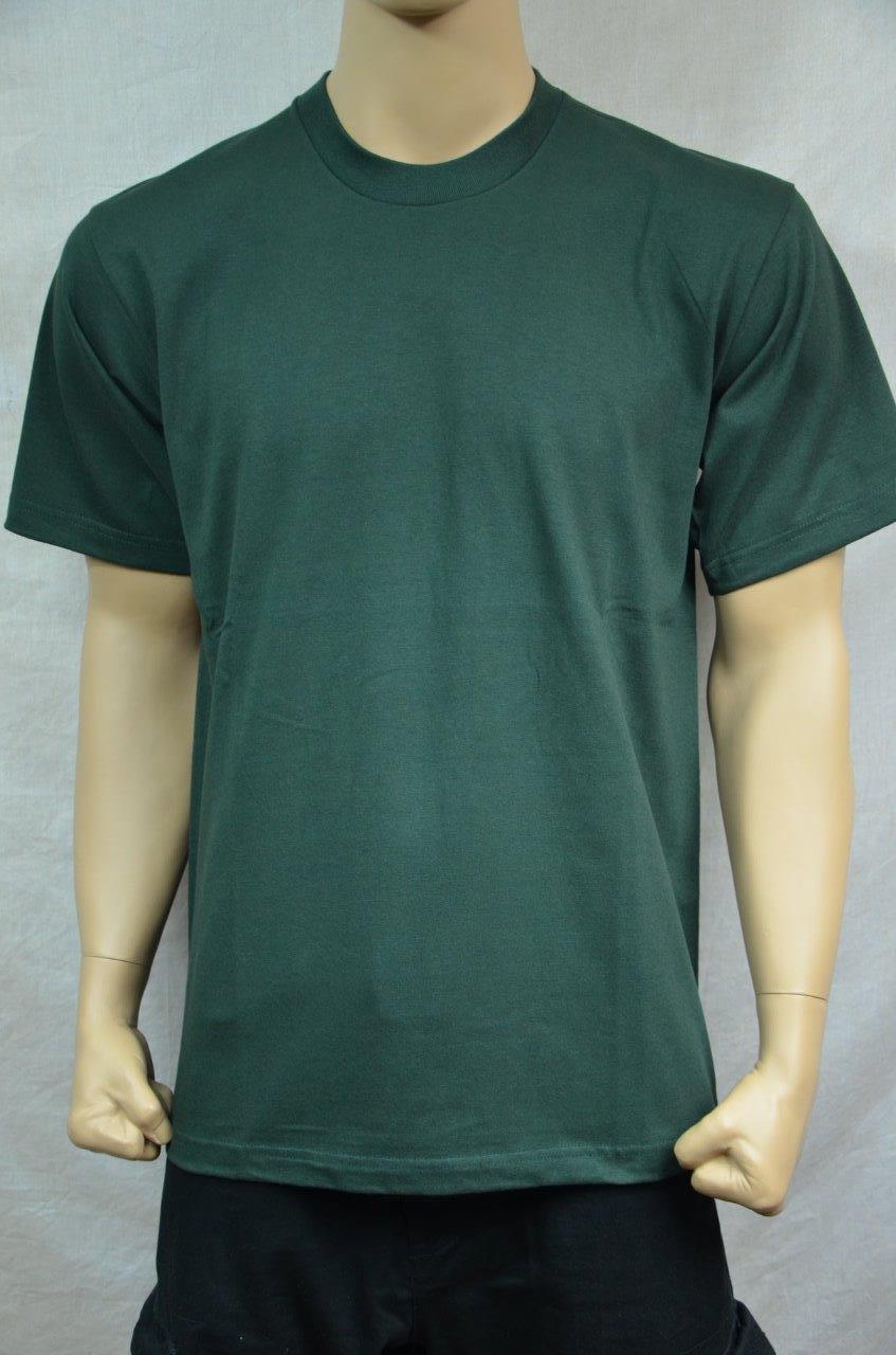 3 NEW PRO5 SUPER HEAVY WEIGHT T-SHIRT FOREST GREEN TEE PLAIN BLANK COTTON S-7XL