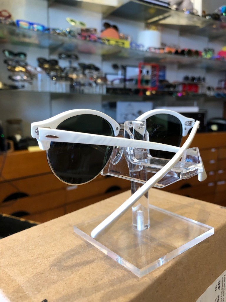 AUTHENTIC RAY-BAN ORB4246 CLUBROUND FLASH MIRROR SUNGLASSES Polished White