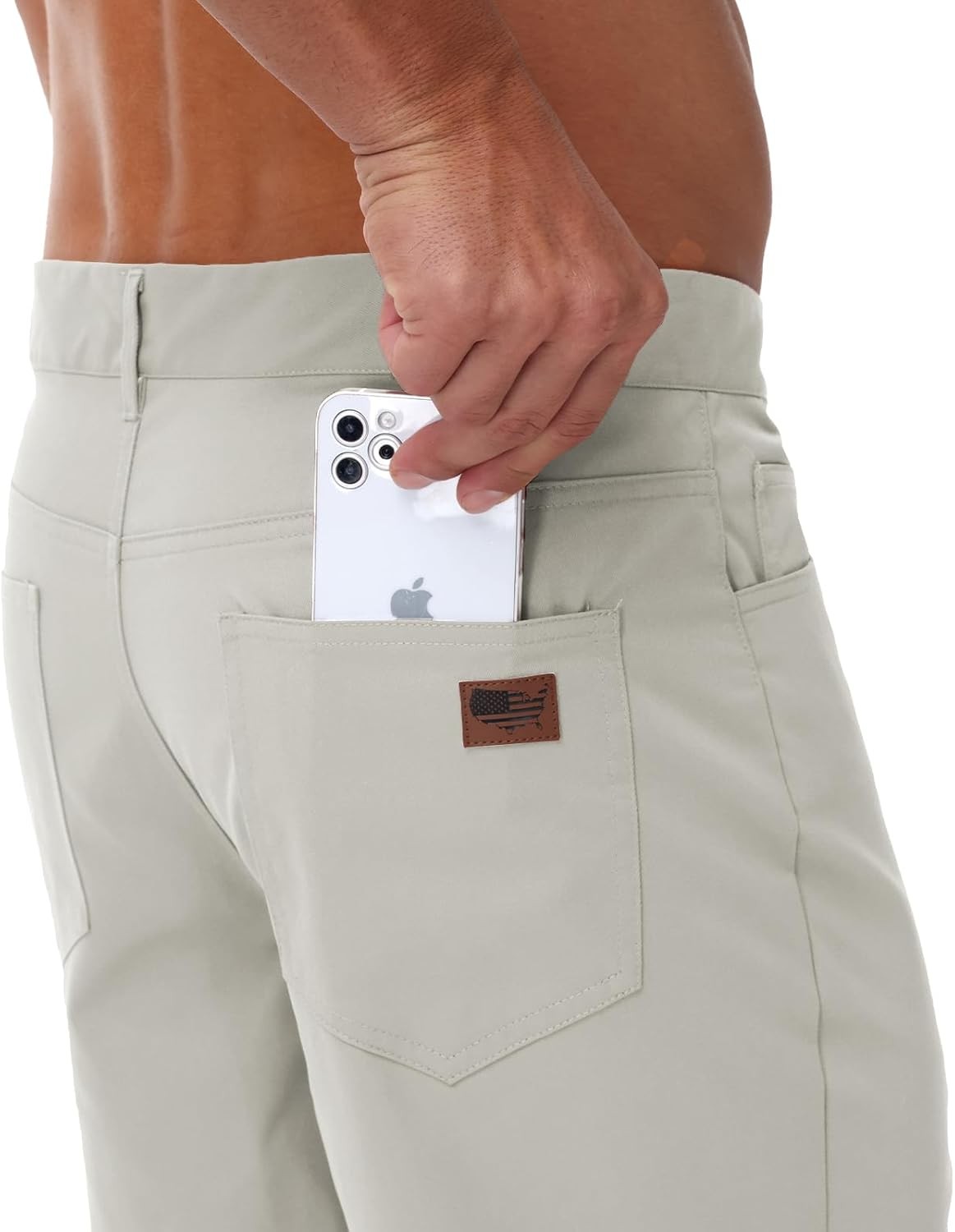 Mens Golf Shorts 9 Inch Slim Classic Fit Stretch Casual Dress Shorts 4 Pockets