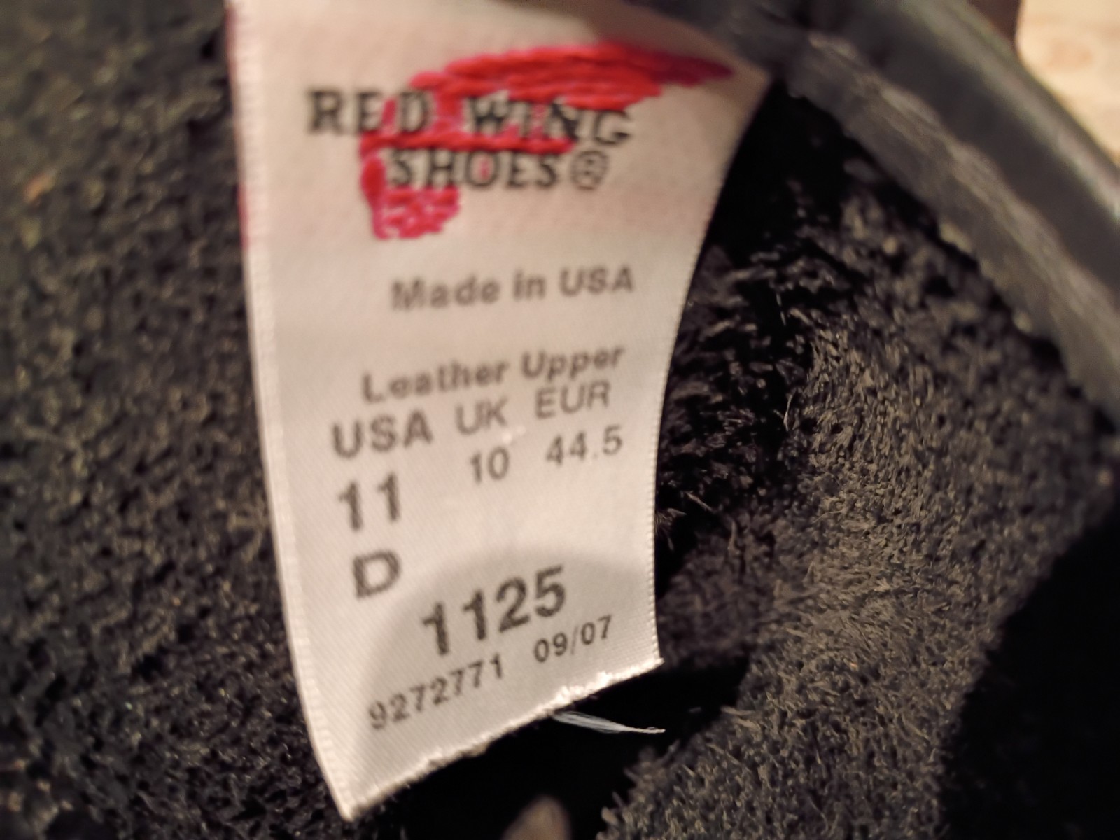RED WING PECOS BLACK LEATHER SOFT TOE WELLINGTON WORK BOOTS #1125 MEN’S 11D