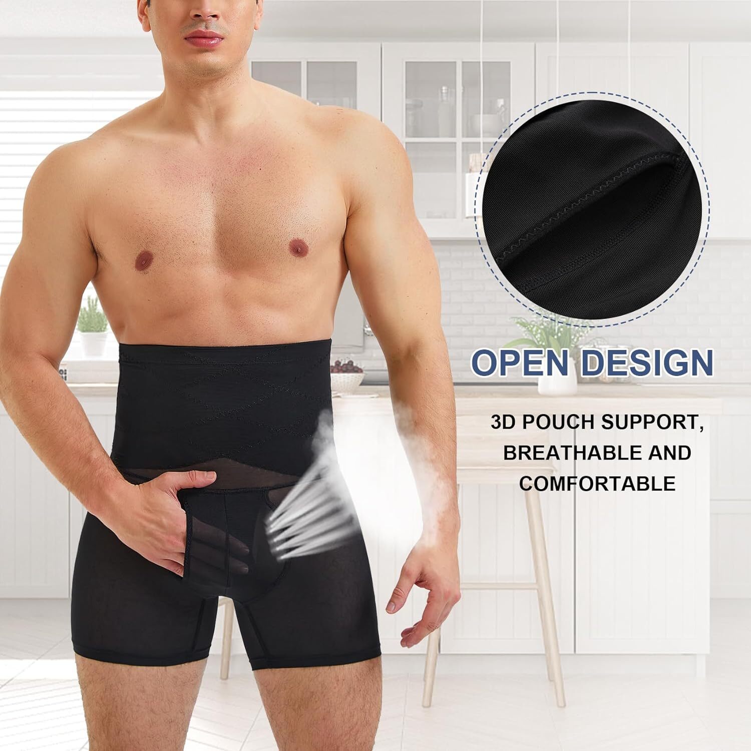 Men’s Belly Control Shorts High Waist Slimming Body Shaper Seamless Boxer Briefs