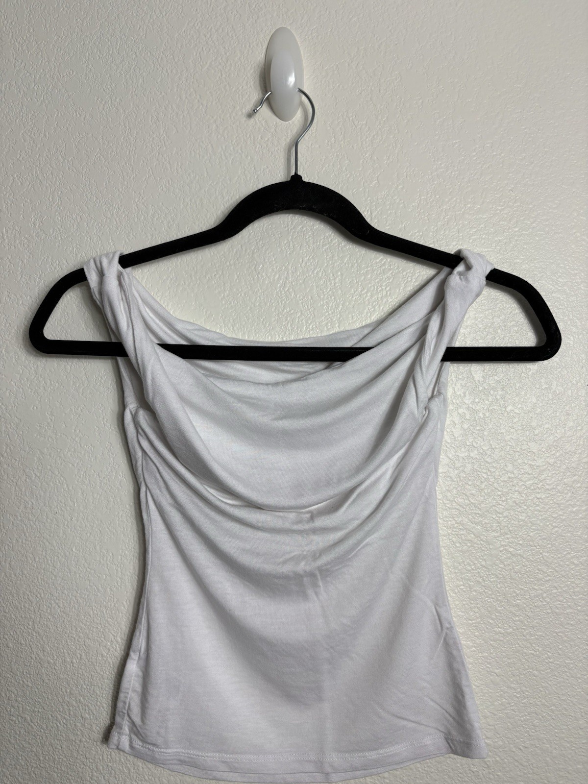 Wild Fable White Off Shoulder Draped Top XS