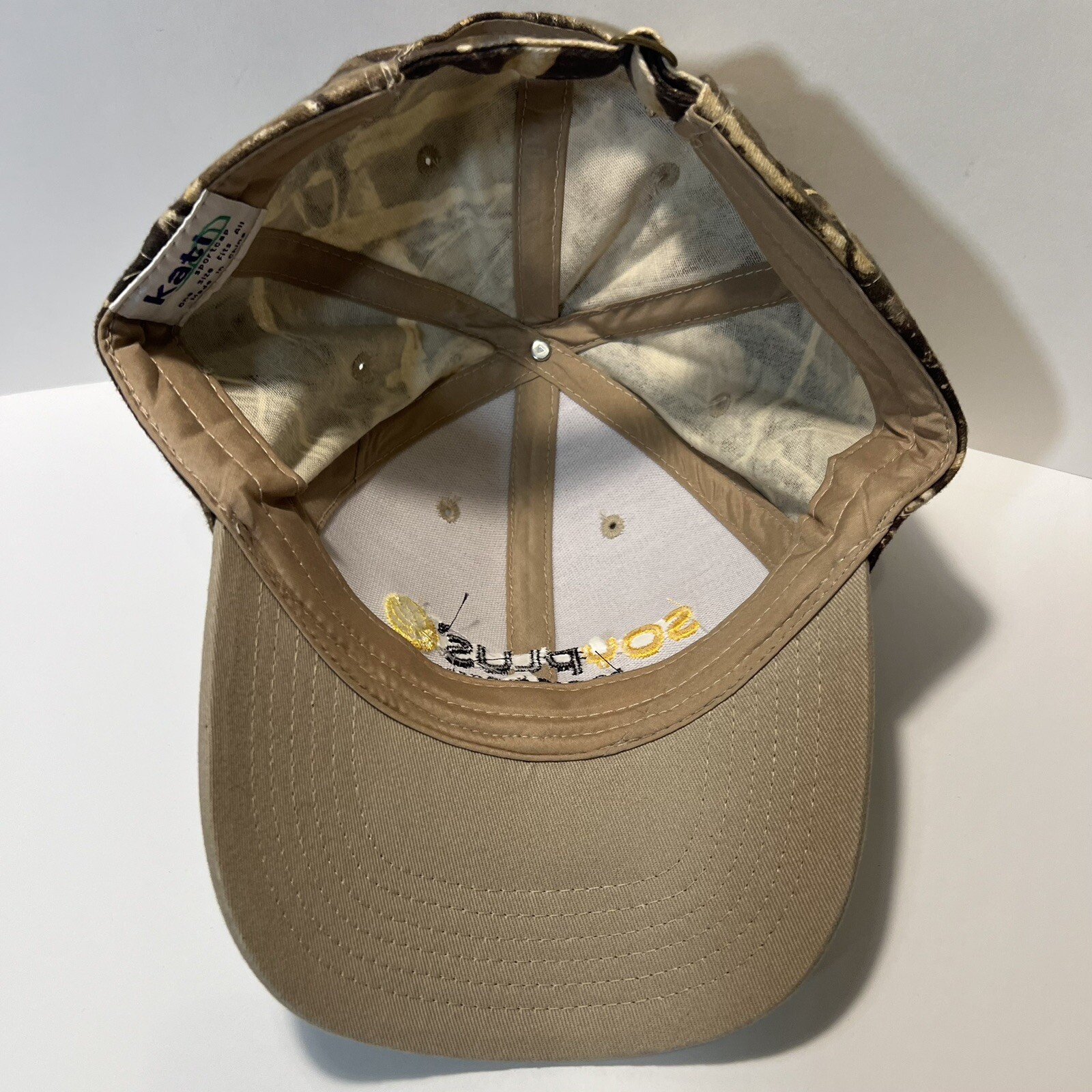 Kati Sportcap SOYPLUS beyond bypass Hat Tan and Camo Adjustable Strap
