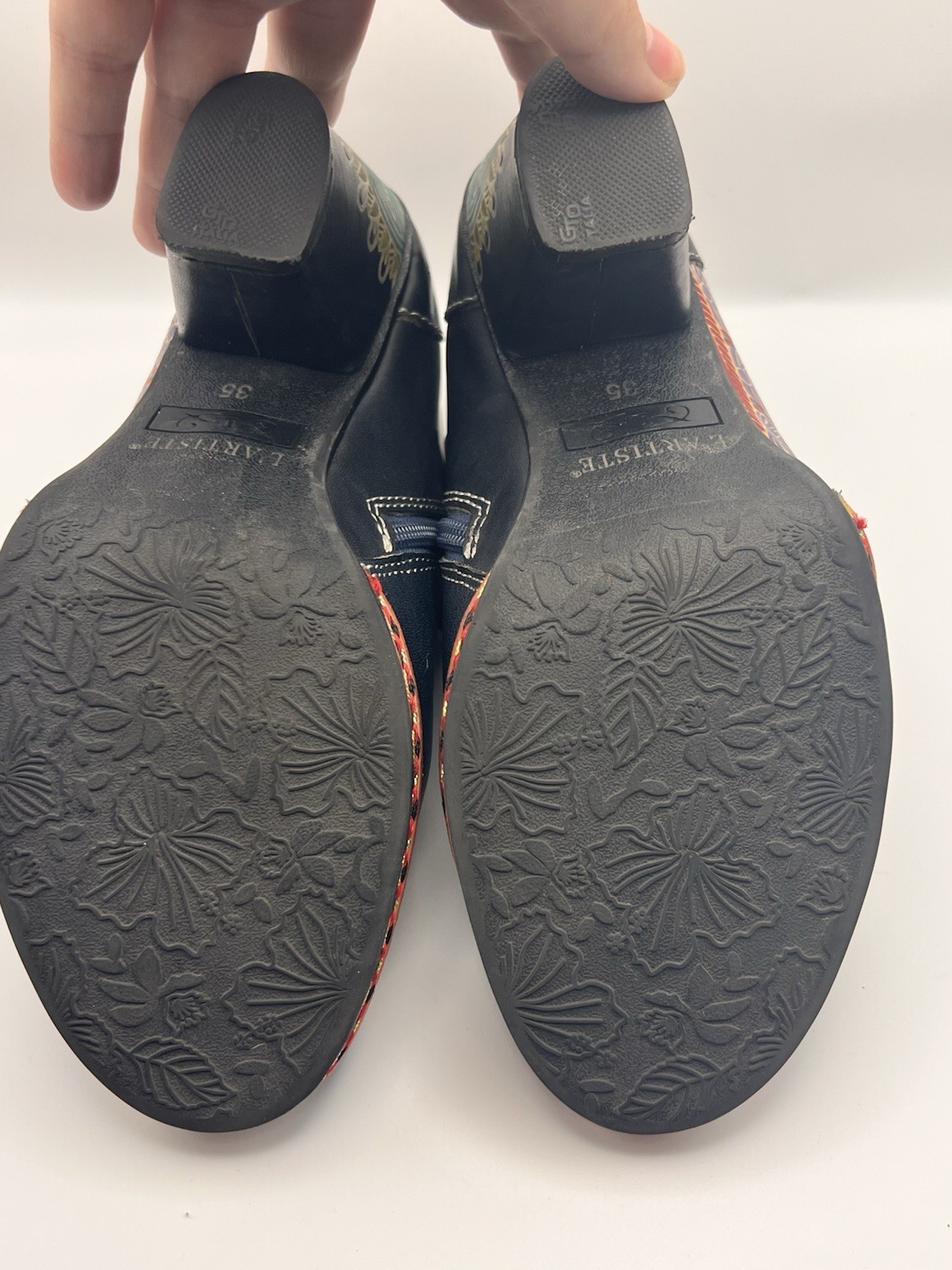 L’Artiste by Spring Step Zami Blue Leather Shoes Bootie Women’s Size 35 US 5