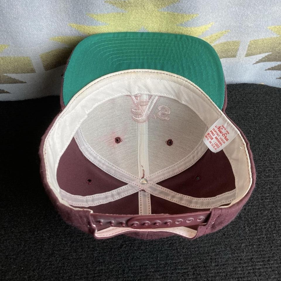 VTG 90s Oakland Athletics A’s MLB Baseball Burgundy New Era Snapback Cap Hat USA