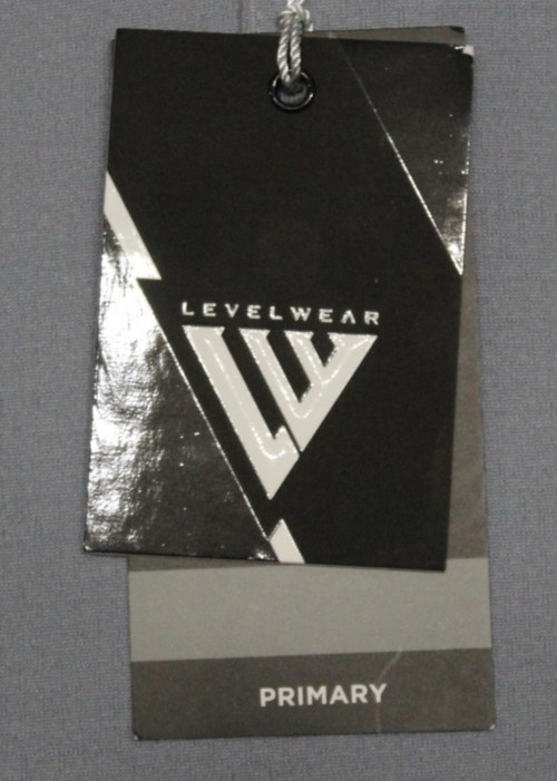 Levelwear Primary Polo Shirt Men’s Size L Pebble Gray Short Sleeve Logo Golf NWT