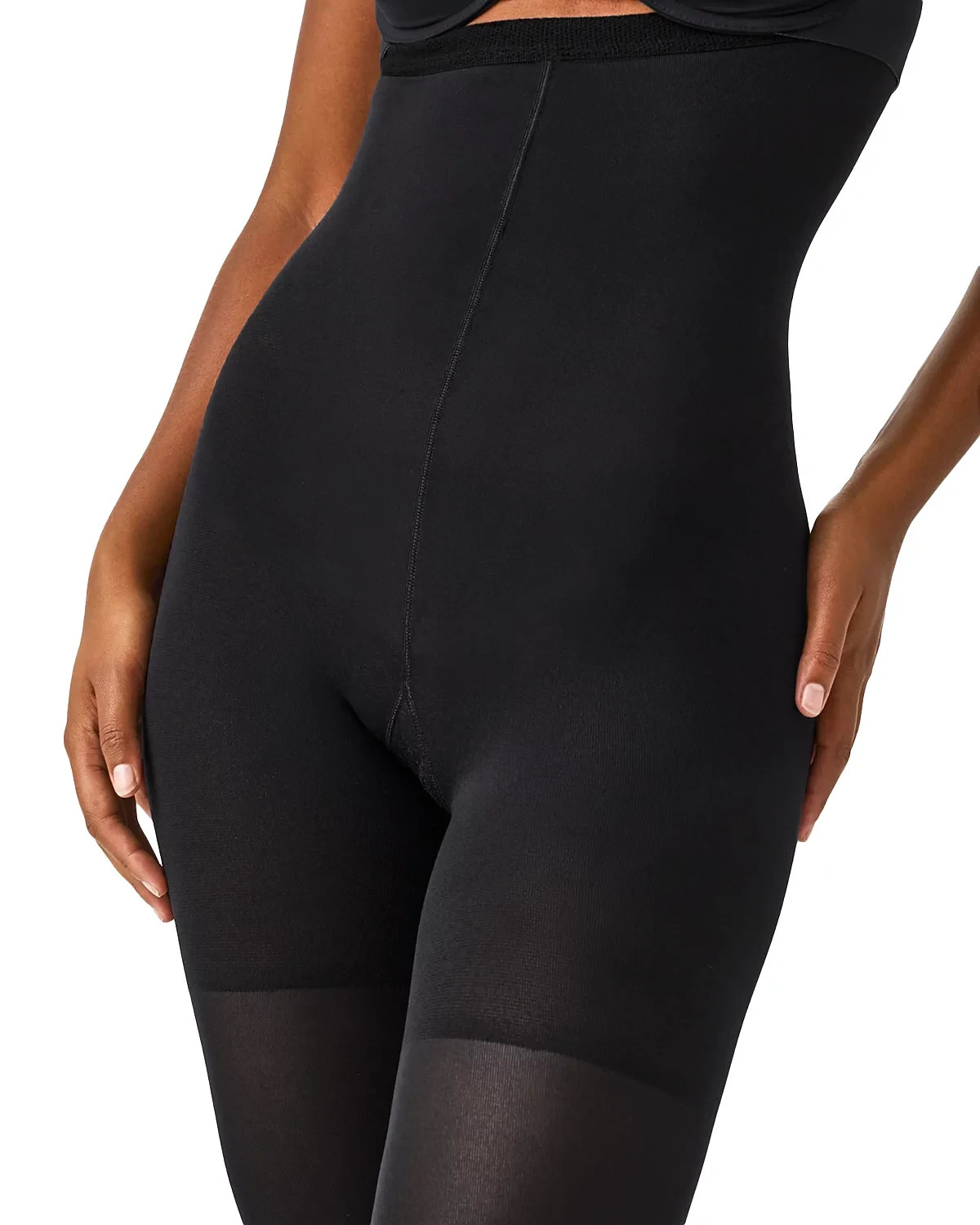 Spanx L106909 Womens Very Black High-Waisted Tight-End Tights Size E