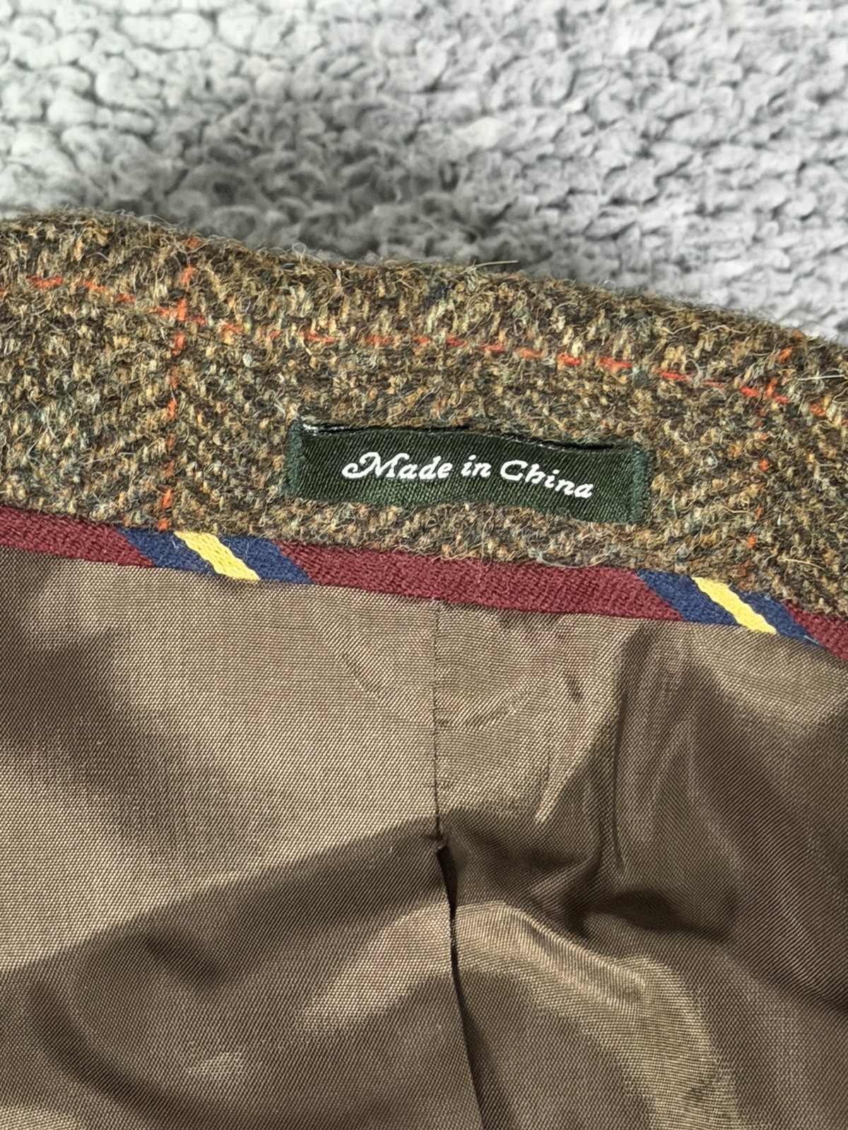 J Crew Yorkshire Tweed Moon Blazer Mens 40L Herringbone Sport Coat Elbow Patches