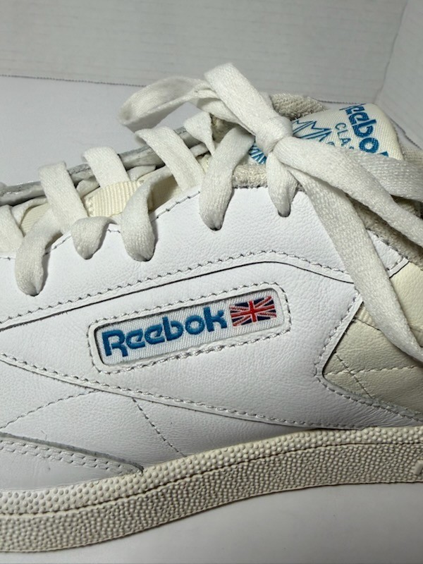 Reebok Classic C 85 Mens Sneaker Blue Logo Shoes Throwback Retro Sz 8.5