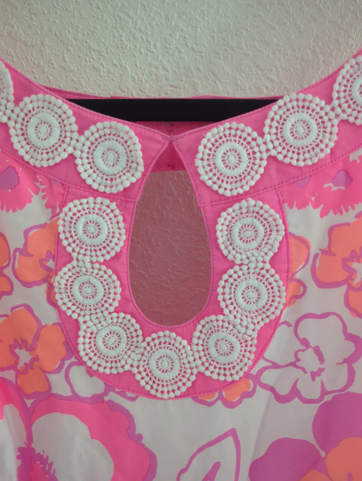 LILLY PULITZER DIDI MAXI DRESS Pansy Dance neon Guipure crochet lace Vintage