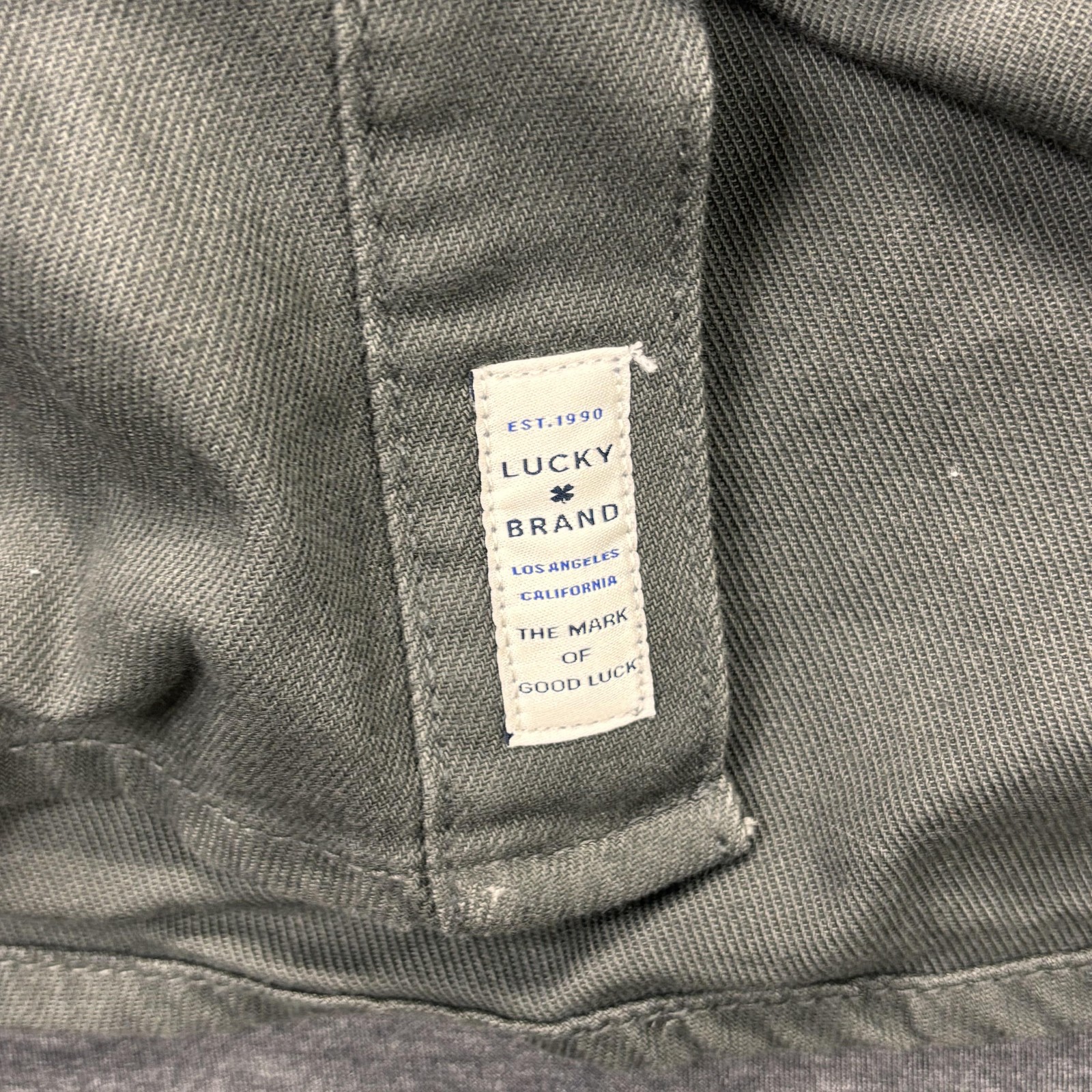 Lucky Brand Shirt Mens XL Olive Button Down Long Sleeve Cotton Casual Workwear