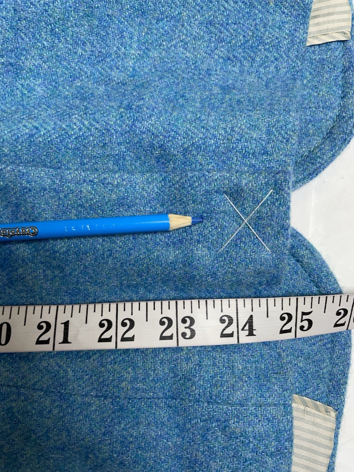 Talbots Turquoise Blazer Size 16P Fits 12P Petite Jacket Wool Blend Pockets Blue
