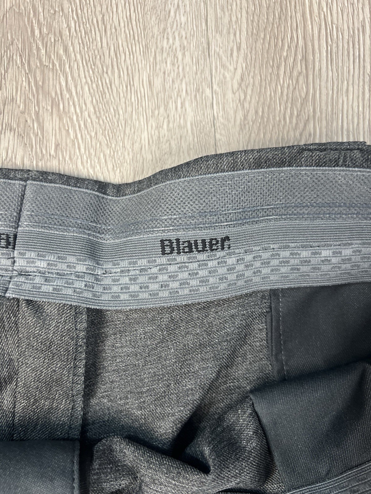 New Blauer Lonestar 8651 Serge Trouser Size 46 Reg Gray Heath Black Stripe New