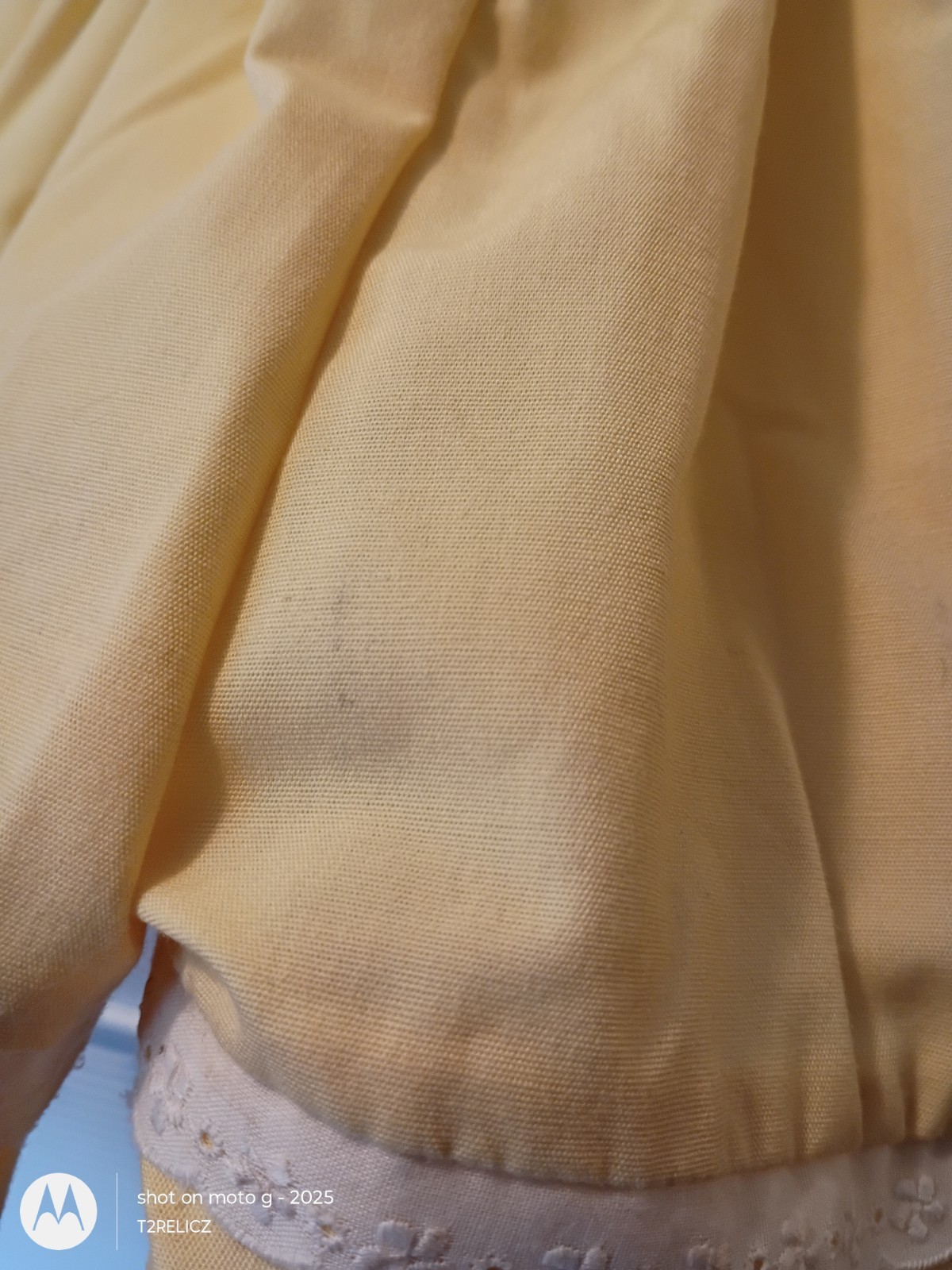 Vtg 3T Summer Embroidered Yellow Jumper~Gender Neutral-Field/Birds/Sky~USA Made