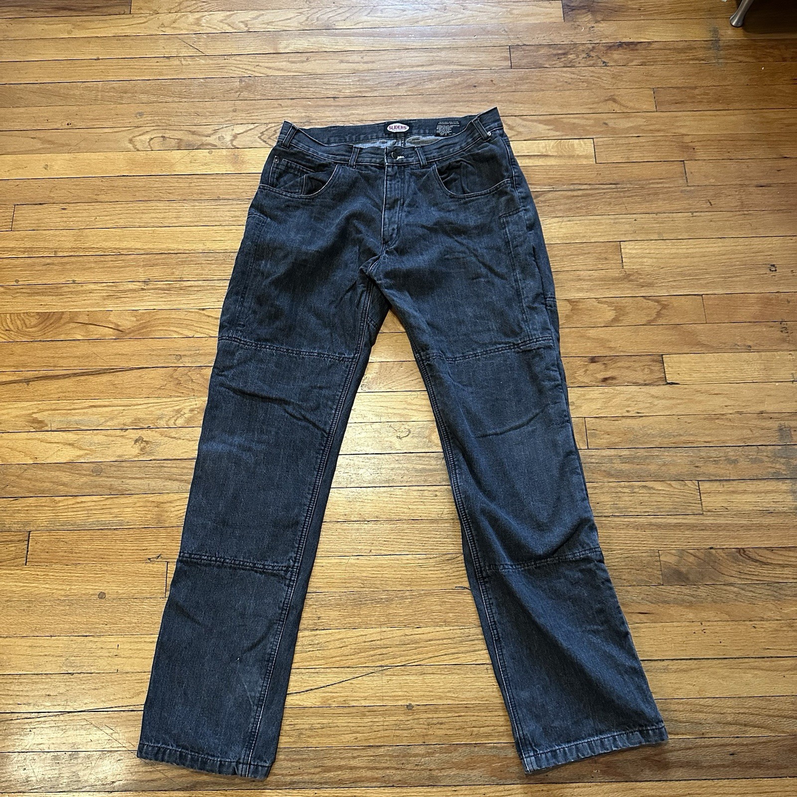 Sliders Kevlar Reinforced Motorcycle Jeans Mens 34×34 Black