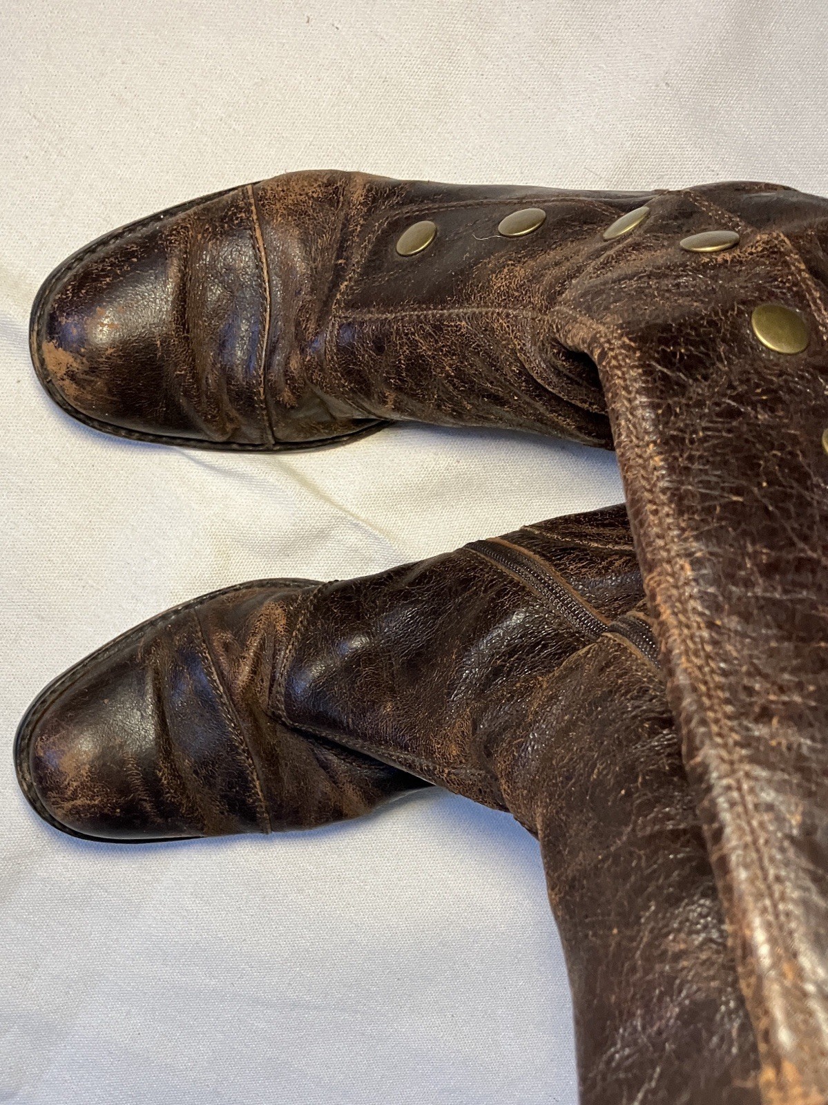 Jessica Bennett dark brown 90s worn leather victorian style boots US 9 womens